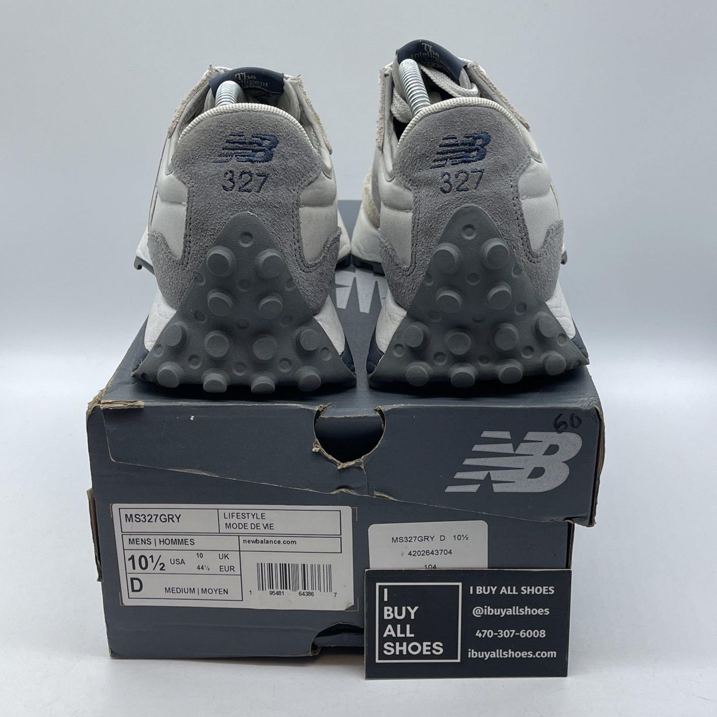 Size 10.5 - New Balance Foot Locker x 327 Grey Day Grey Navy (MS327GRY)