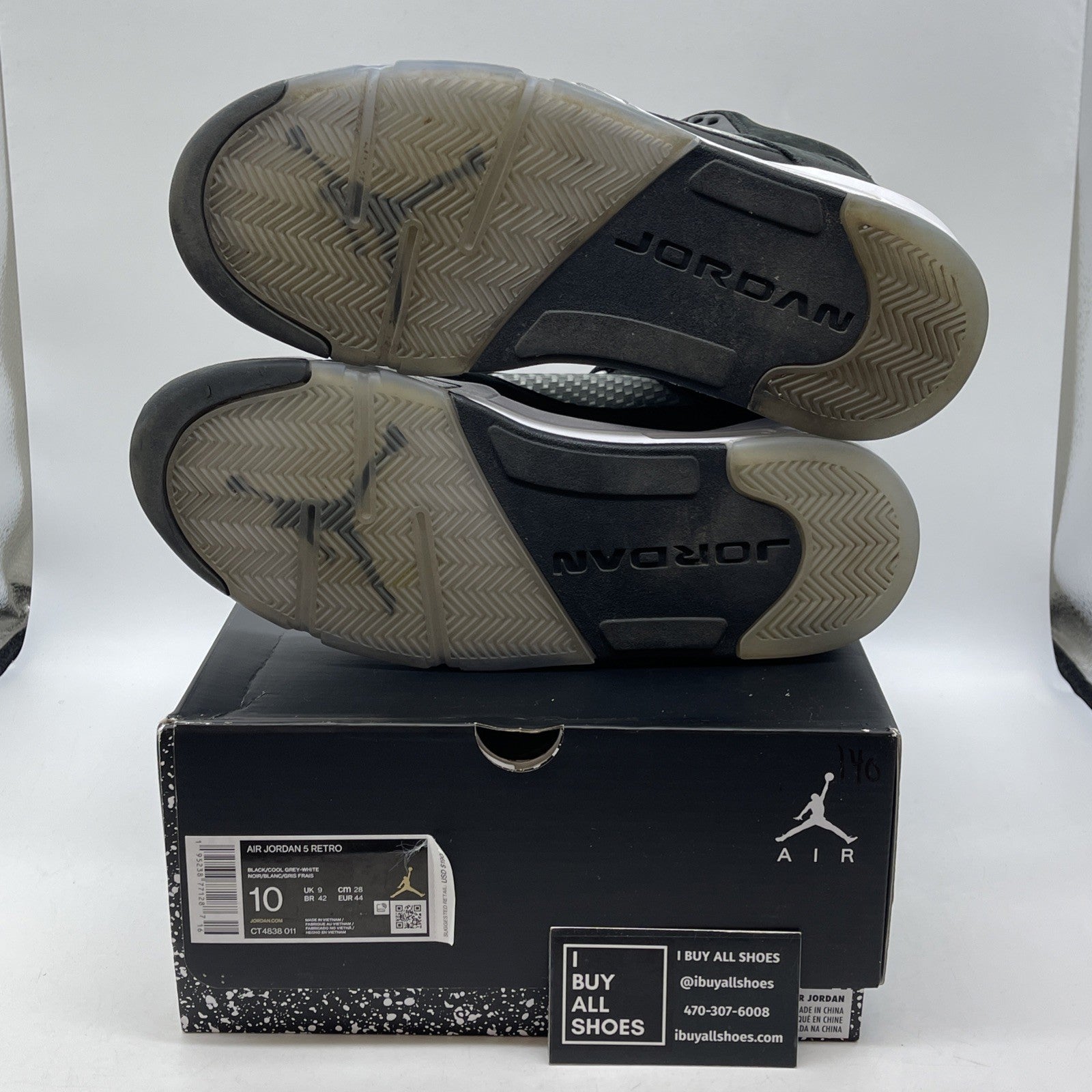Size 10 - Jordan 5 Retro Mid Oreo Black White Suede (CT4838-011)