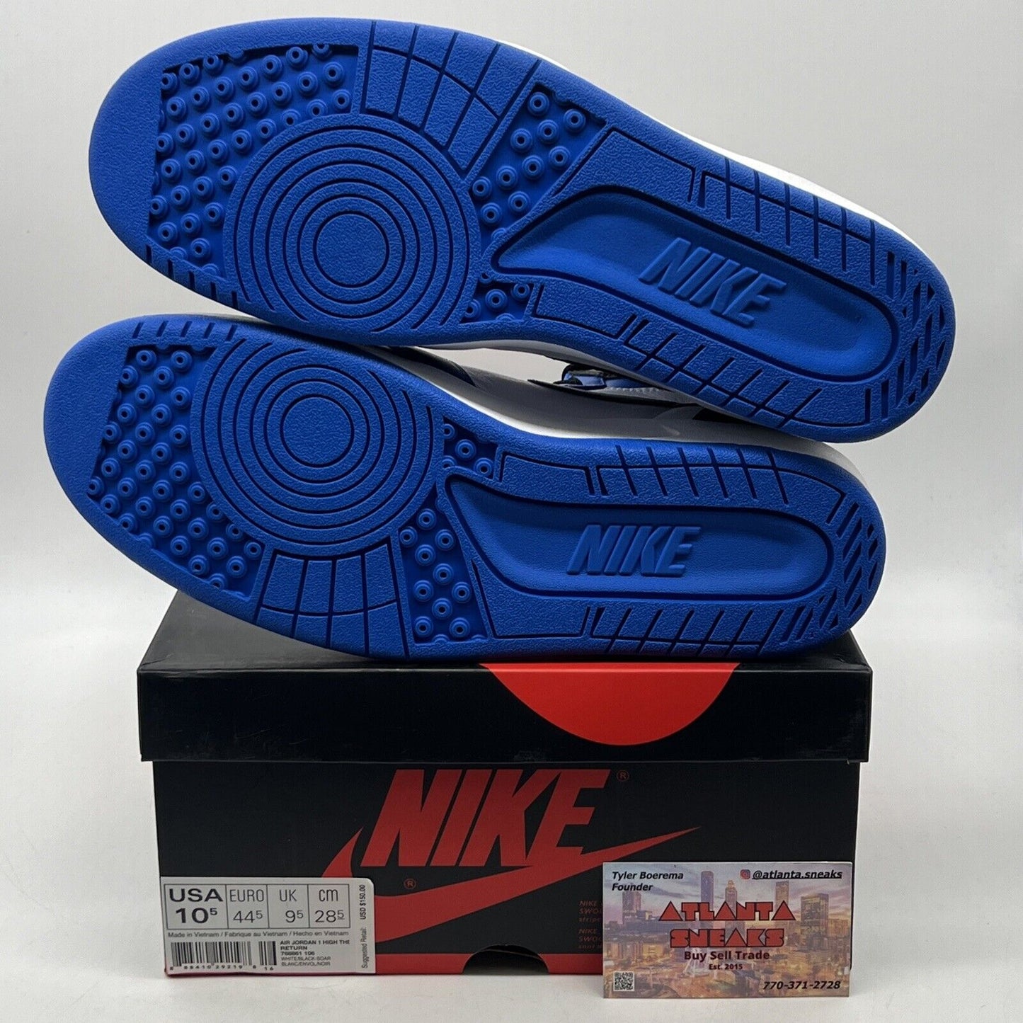 Size 10.5 - Air Jordan 1.5 The Return Reverse Fragment Blue Black (768861-106)
