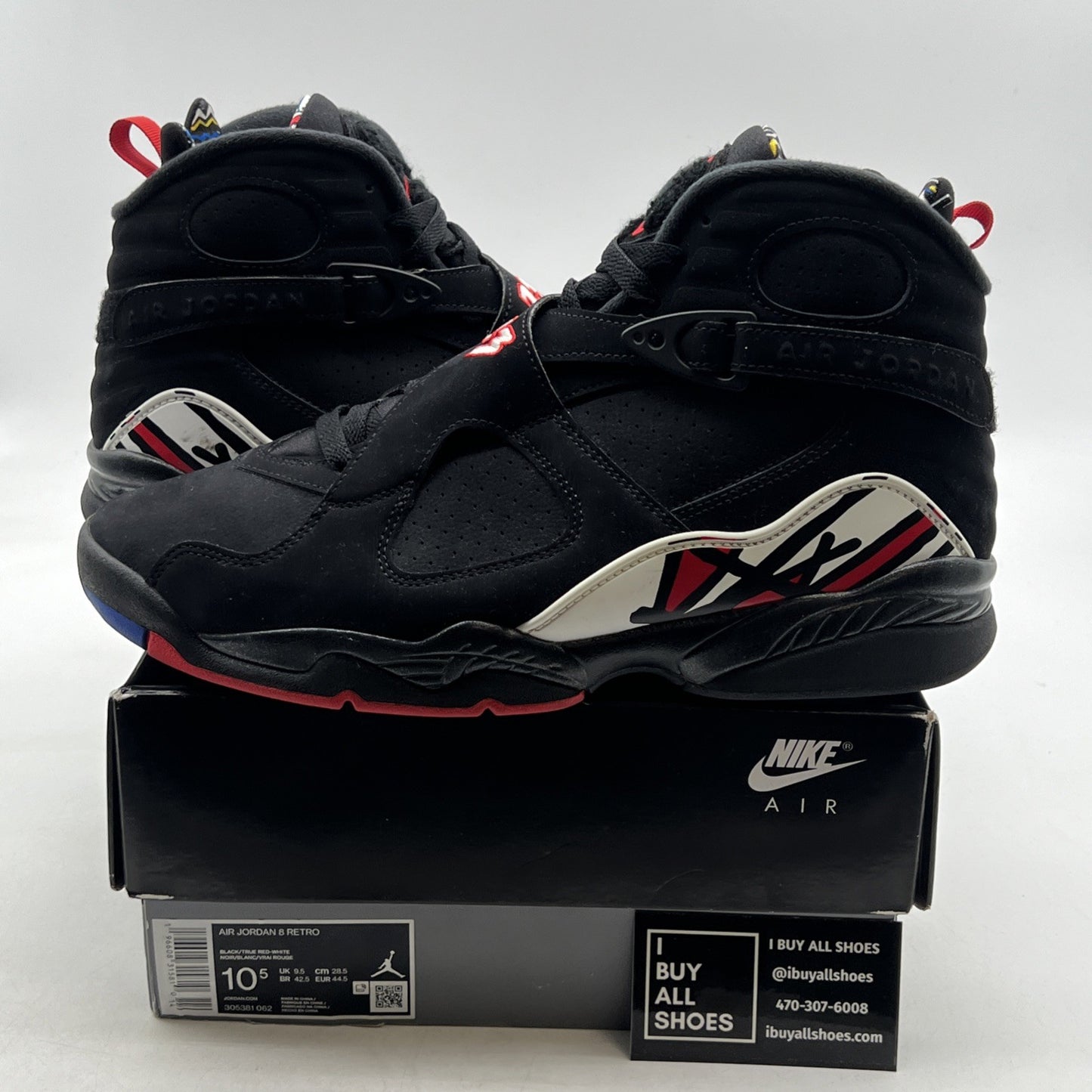 Size 10.5 - Air Jordan 8 Retro Mid Playoff (305381-062)