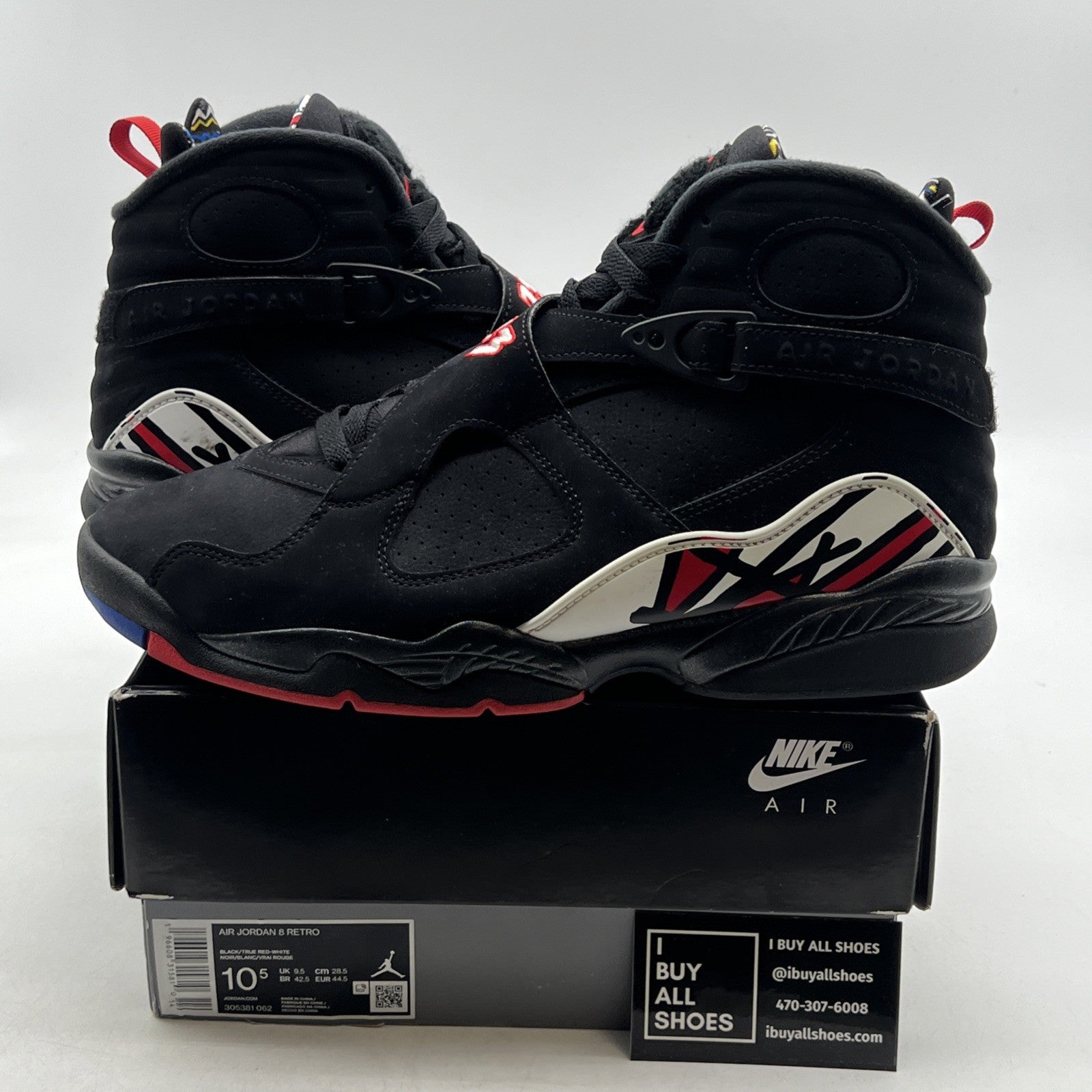 Size 10.5 - Air Jordan 8 Retro Mid Playoff (305381-062)