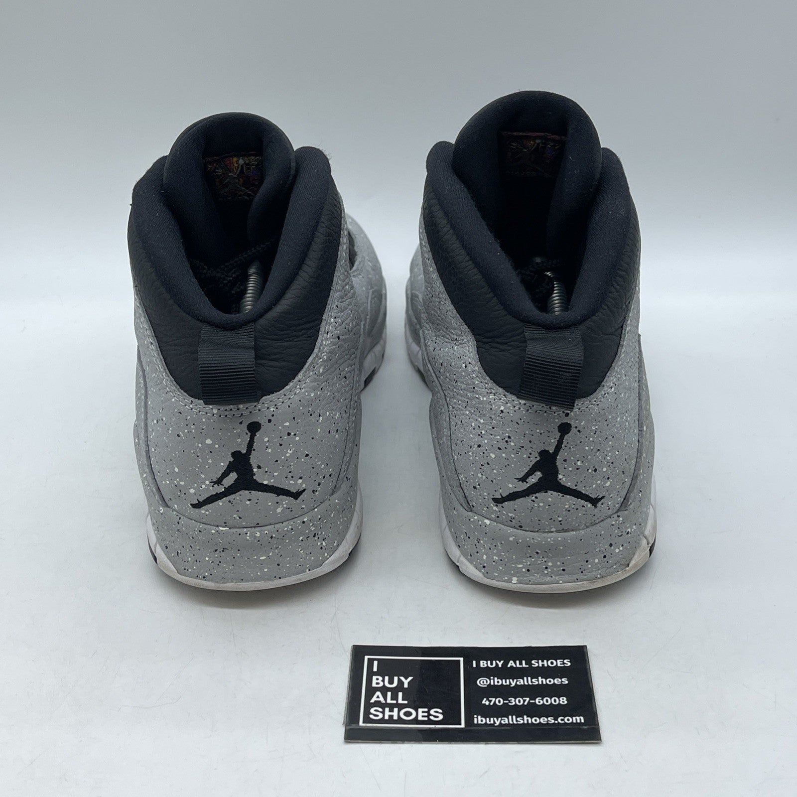 Size 13 - Air Jordan 10 Retro Cement Black Grey Leather (310805-062)