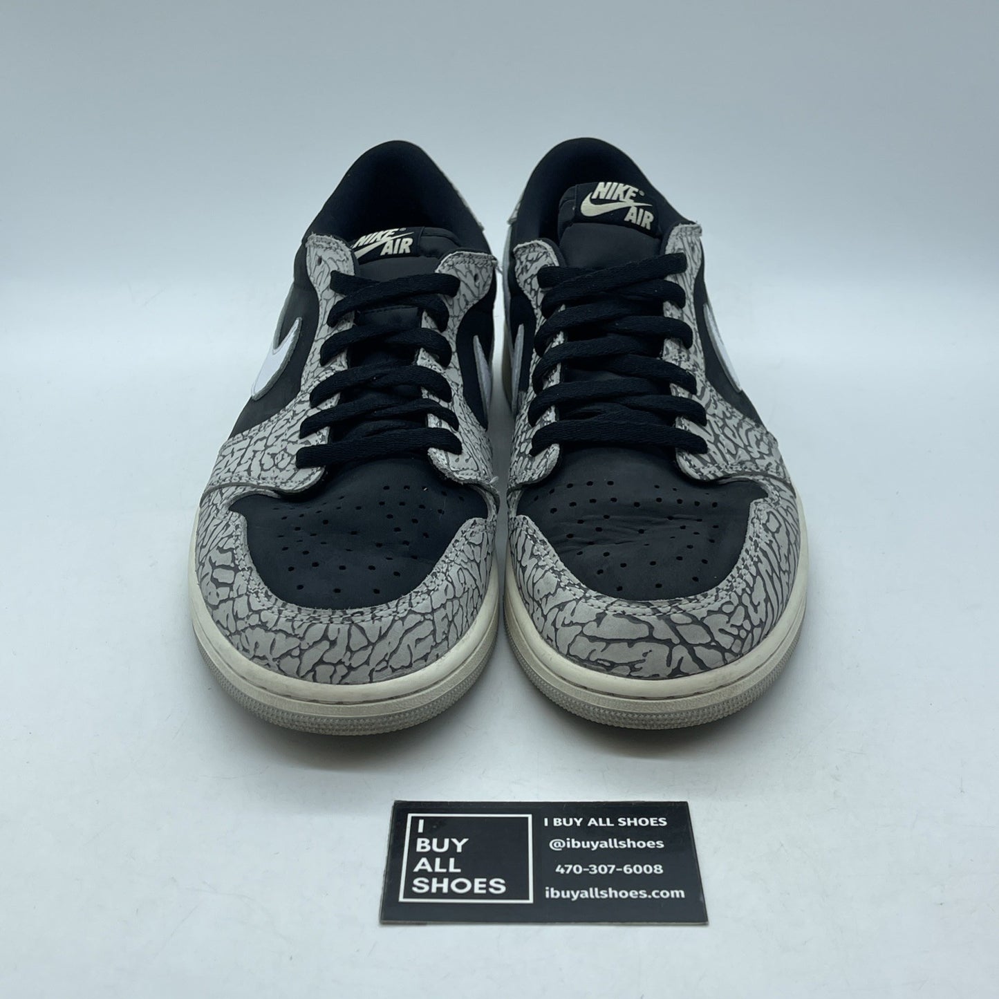 Size 12 - Air Jordan 1 Retro OG Low Black Cement Grey Suede Leather (CZ0790-001)