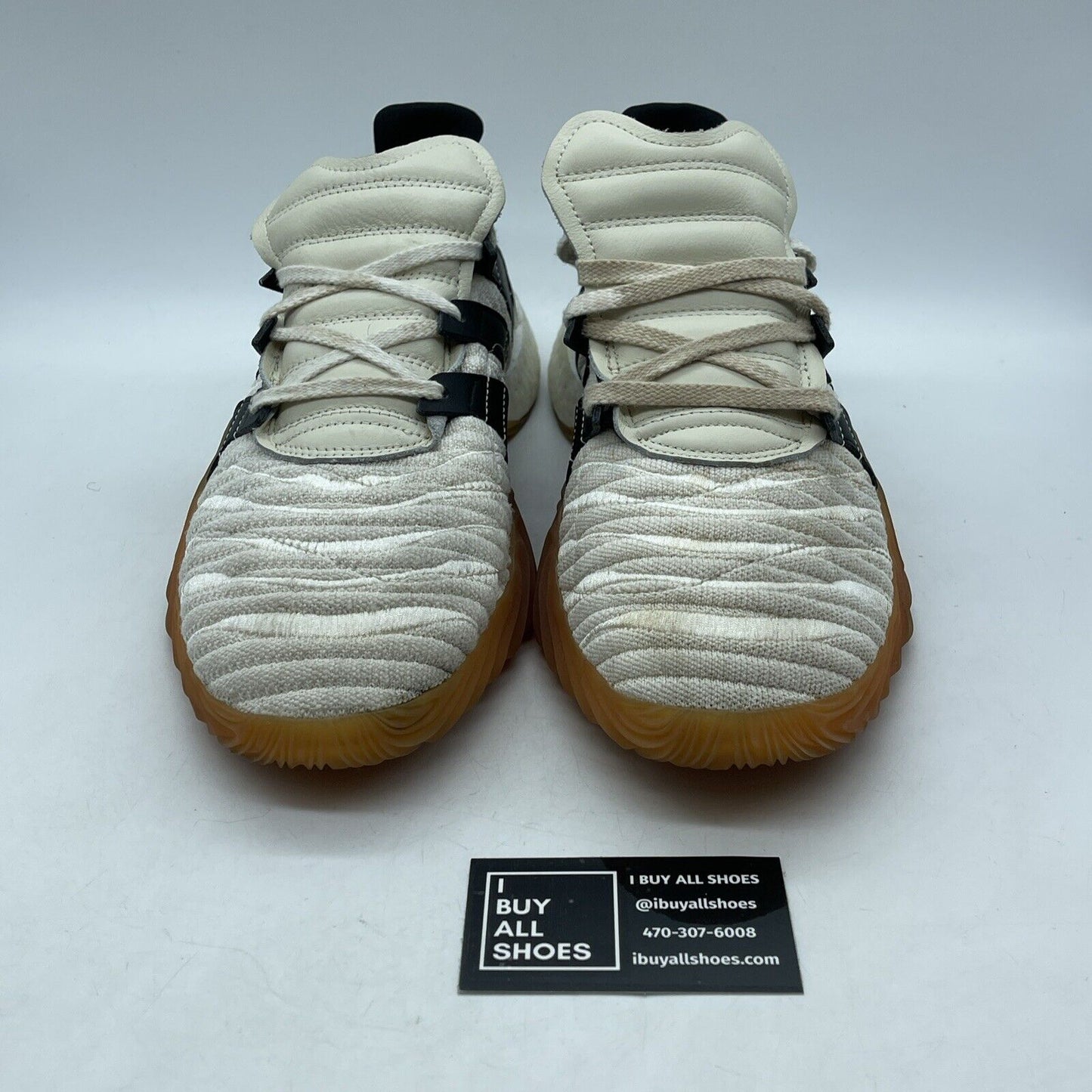 Size 13.5 - adidas Sobakov Boost Chalk Gum Brown Black Suede Leather (BD7674)