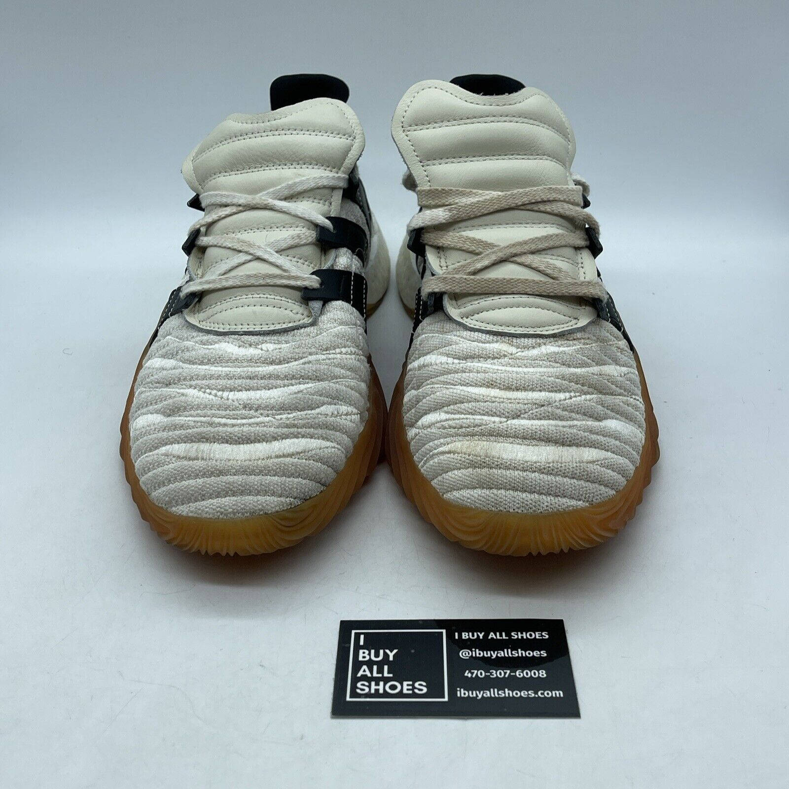 Size 13.5 - adidas Sobakov Boost Chalk Gum Brown Black Suede Leather (BD7674)