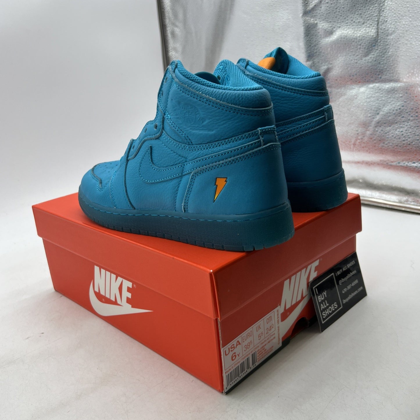Size 6Y - Air Jordan 1 Retro OG G8RD High Blue Lagoon (AJ6000-455)