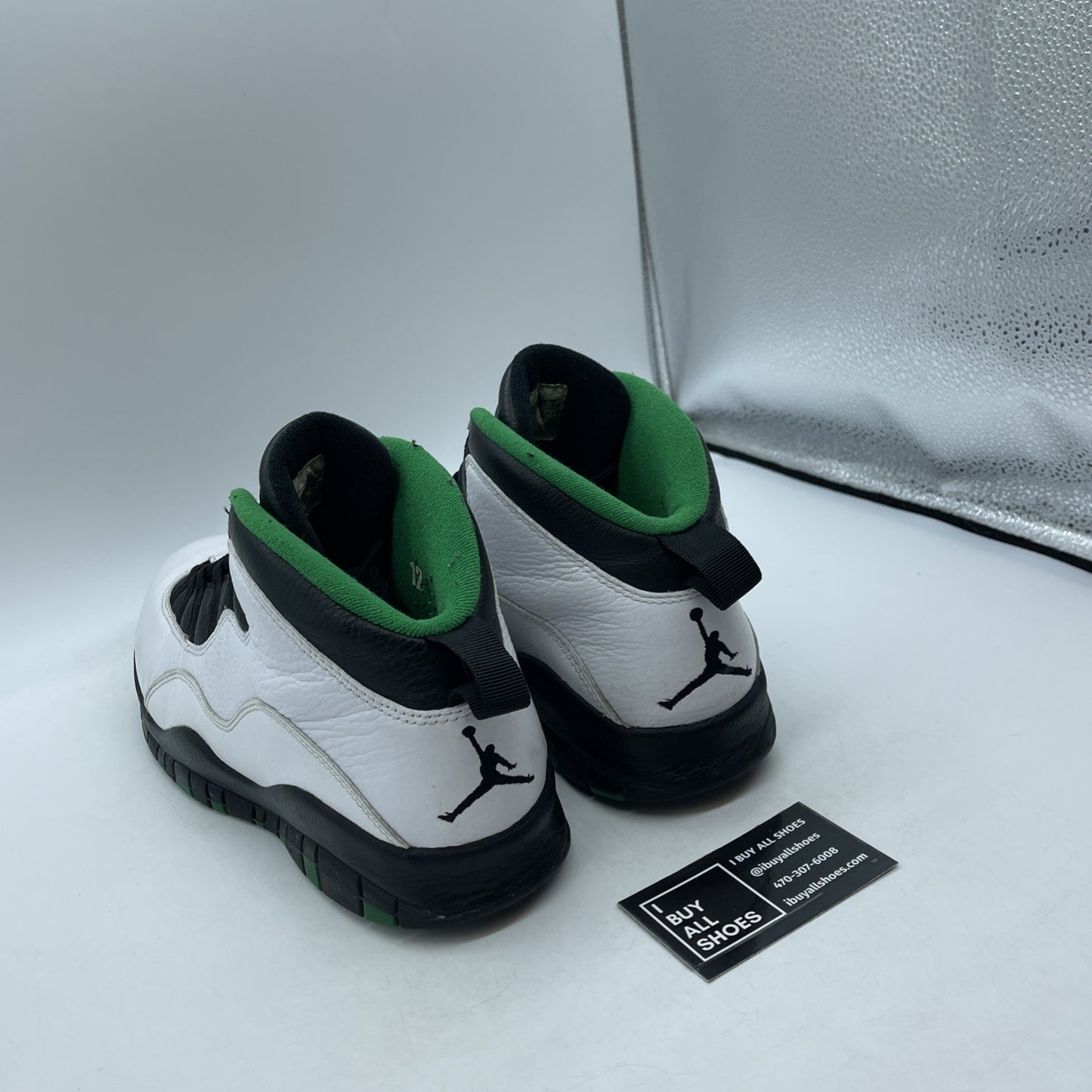 Size 12 - Air Jordan 10 Retro 2019 Seattle Green White Leather (310806-137)