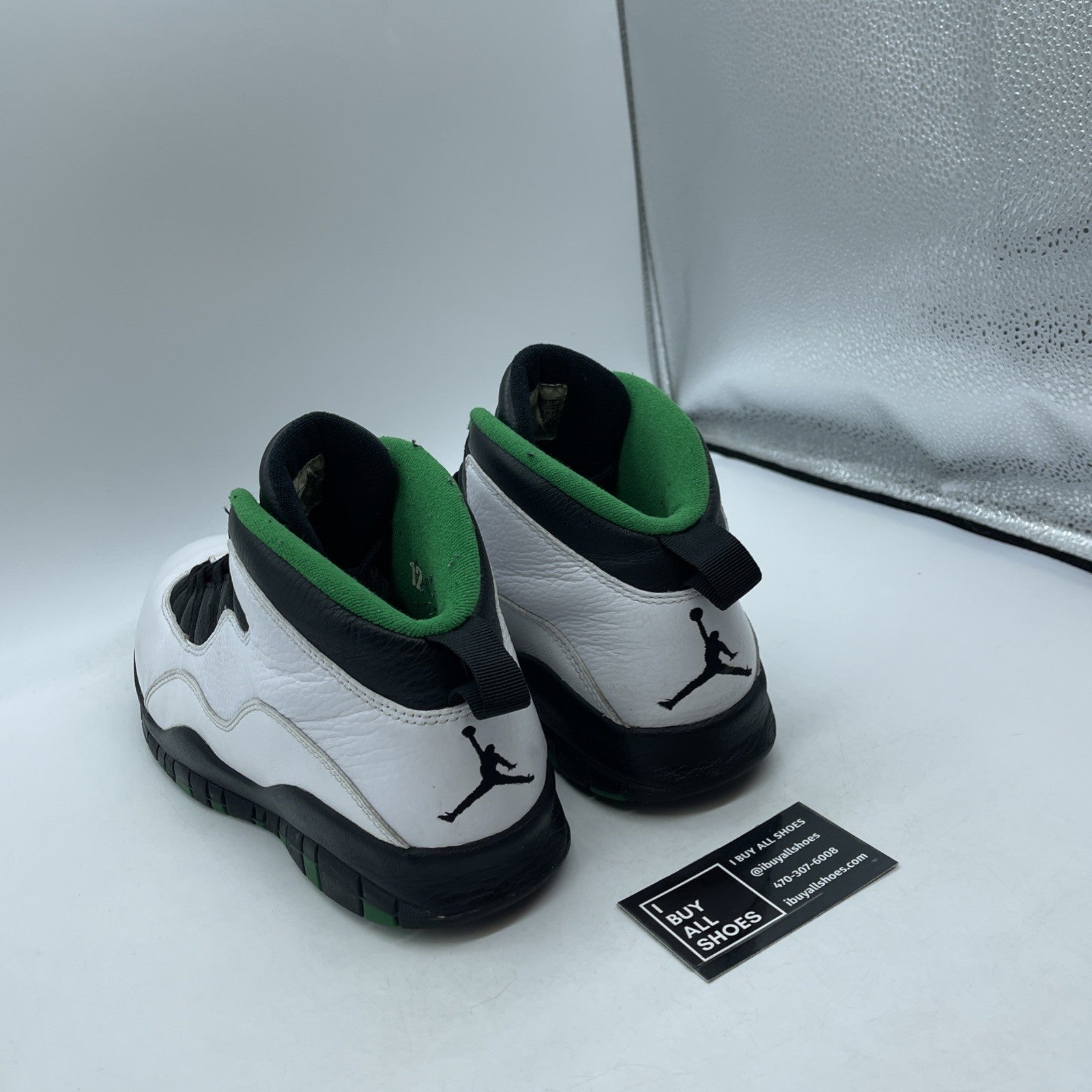 Size 12 - Air Jordan 10 Retro 2019 Seattle Green White Leather (310806-137)
