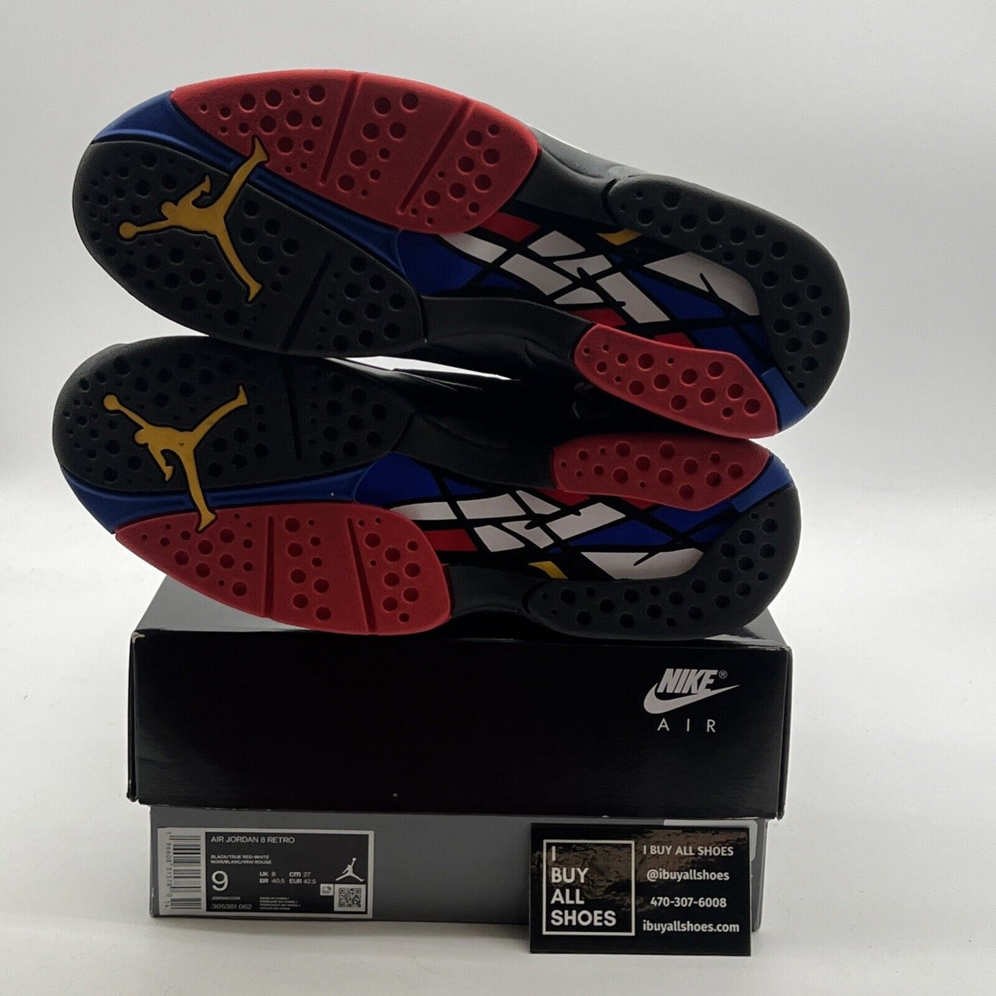 Size 9 - Air Jordan 8 Retro Mid Playoff (305381-062)