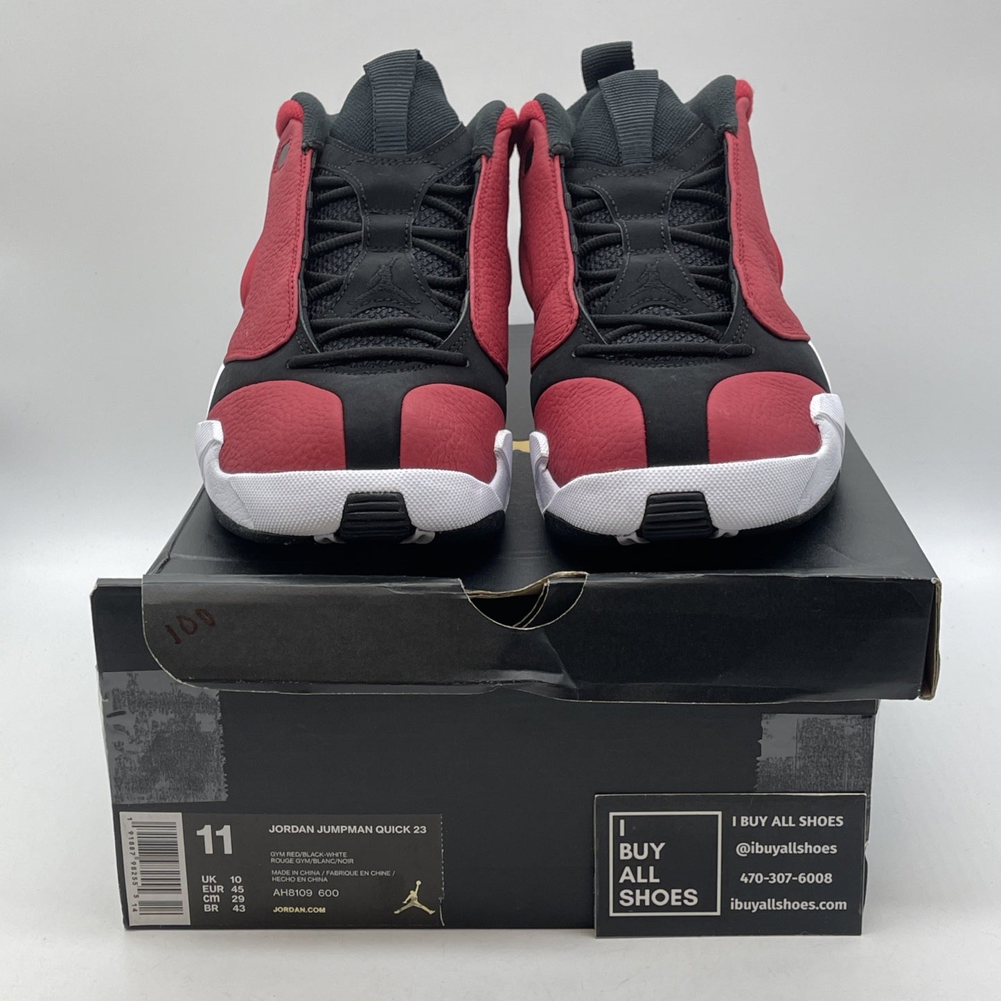 Size 11 - Air Jordan Jumpman Quick 23 Gym Red Black (AH8109-600)