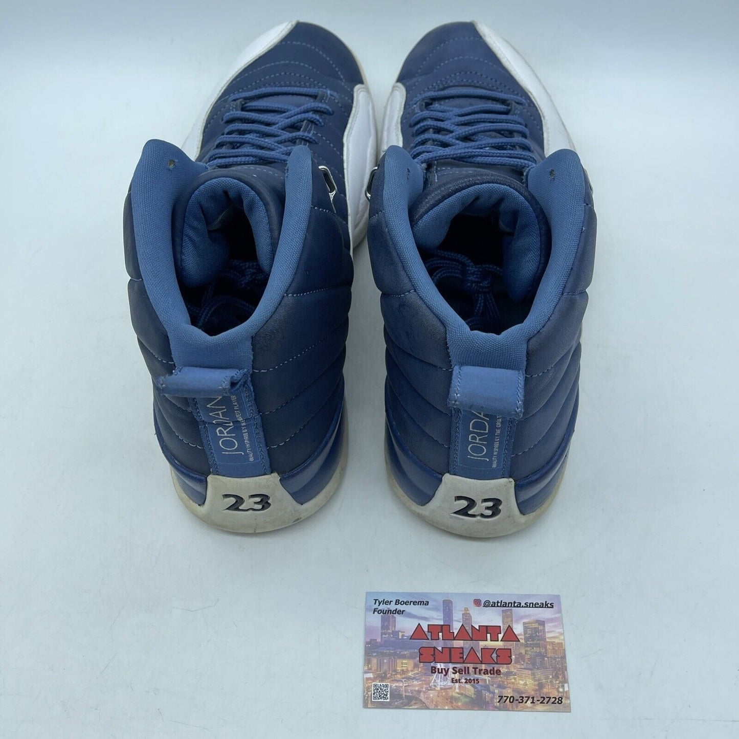 Size 11 - Jordan 12 Retro Indigo 2020 Blue White Silver Leather (130690-404)