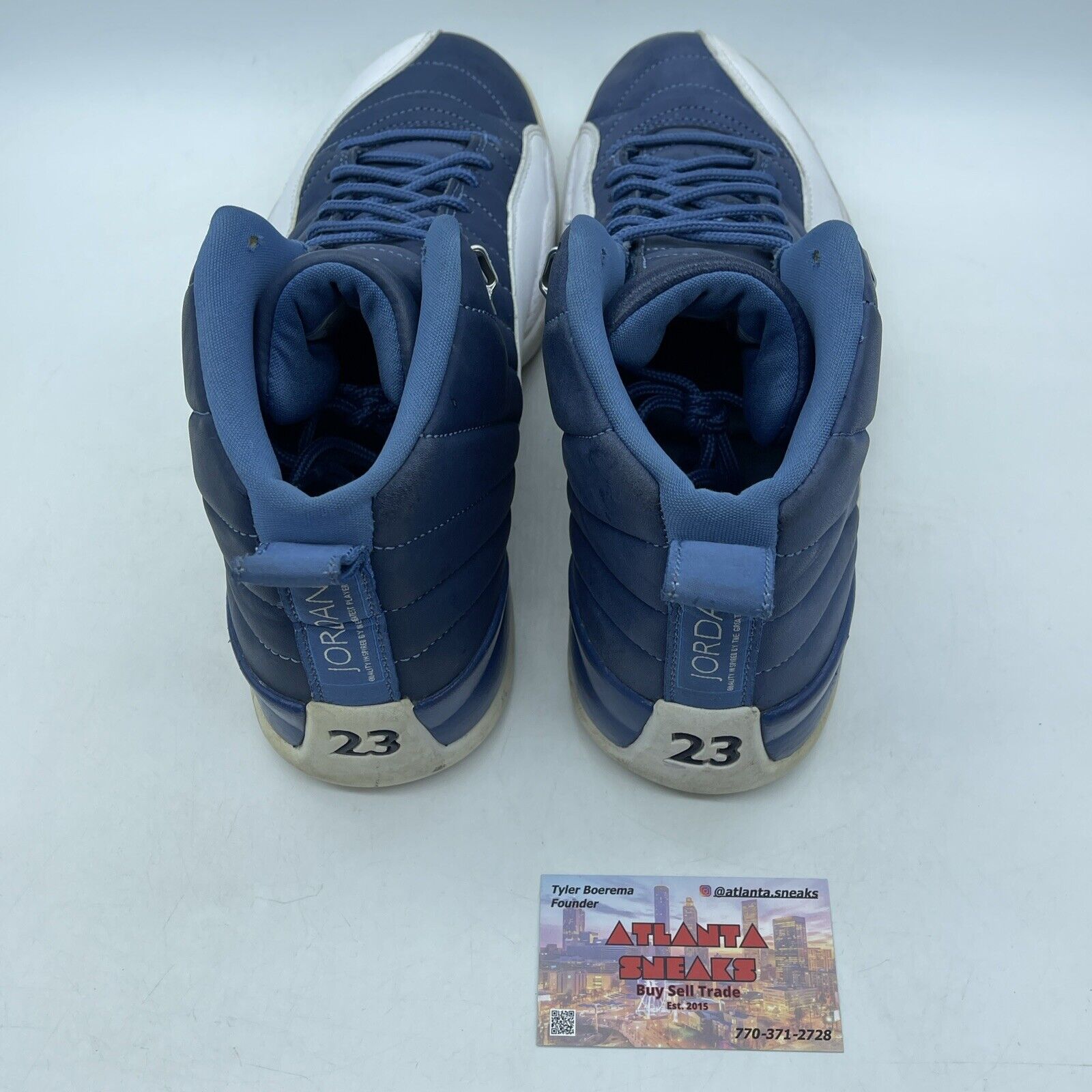 Size 11 - Jordan 12 Retro Indigo 2020 Blue White Silver Leather (130690-404)