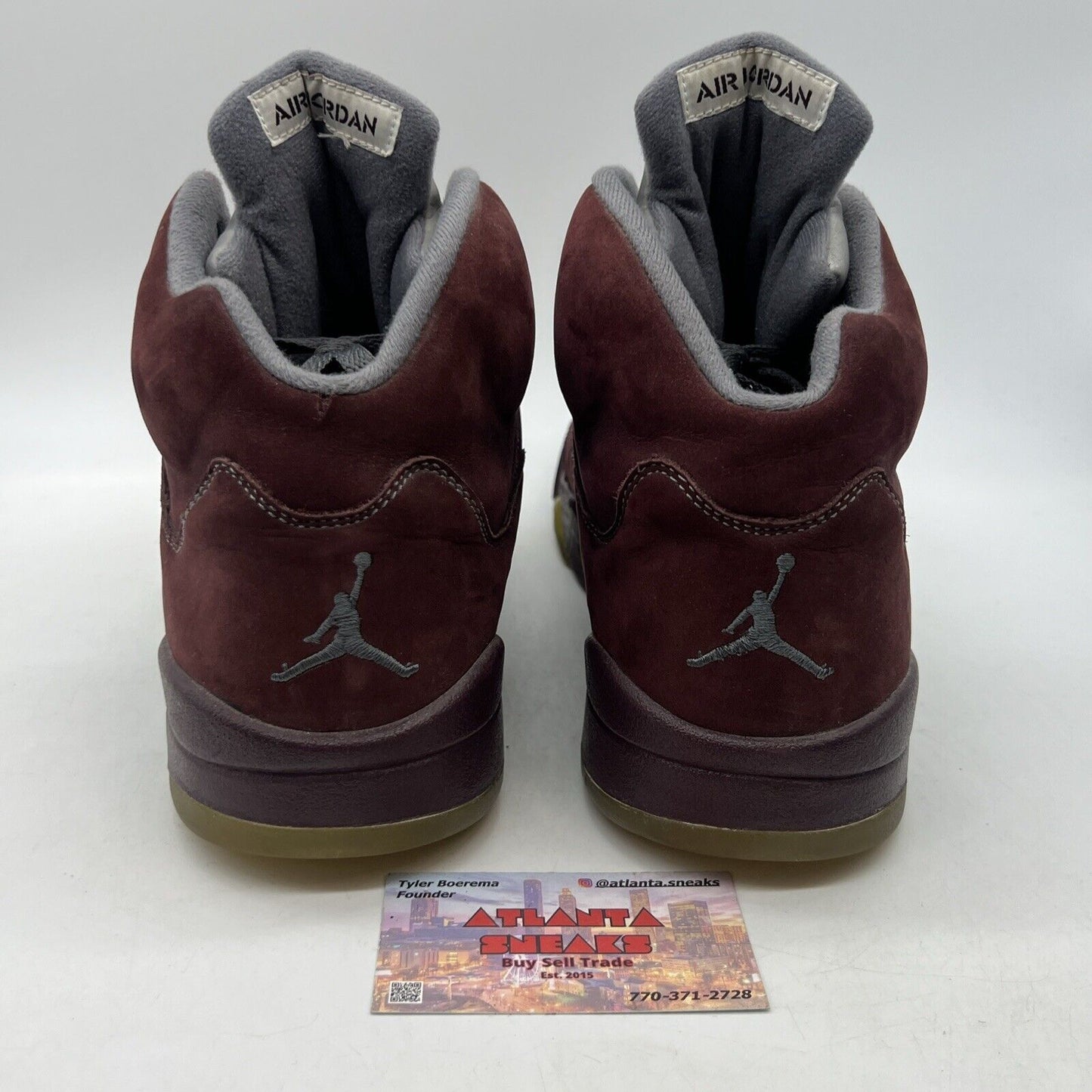 Size 14 - Air Jordan 5 Retro LS 2006 Burgundy Grey Suede  (314259-602)