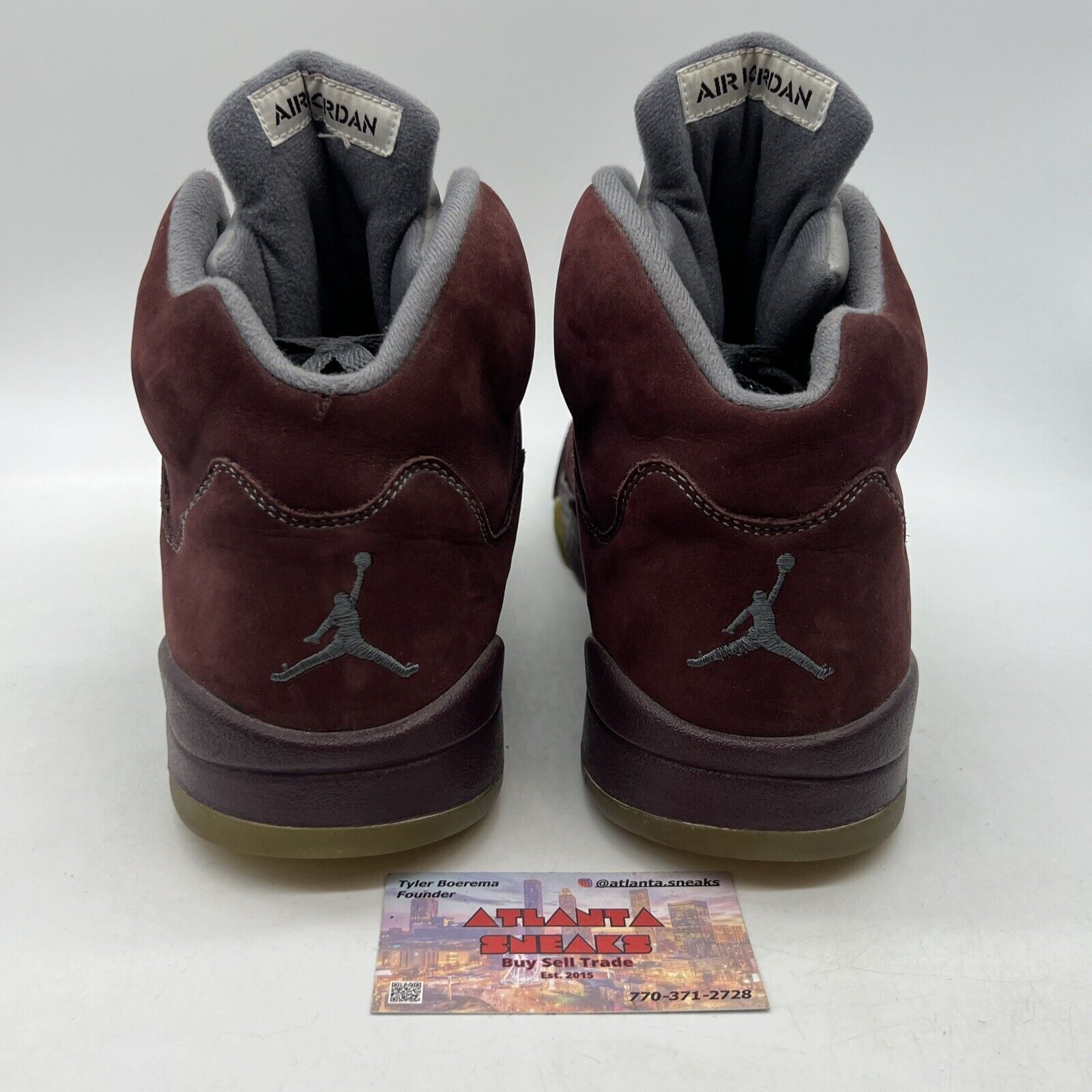 Size 14 - Air Jordan 5 Retro LS 2006 Burgundy Grey Suede  (314259-602)