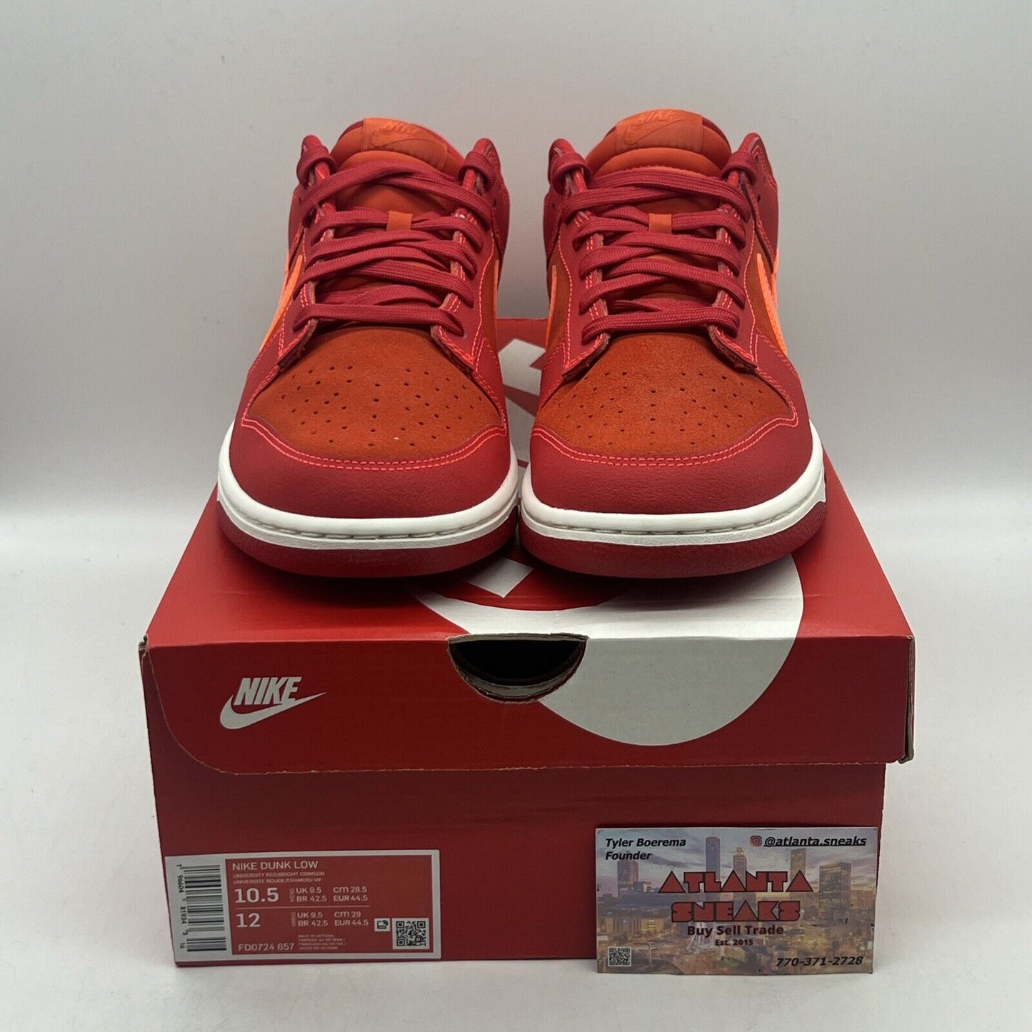 Size 10.5 - Nike Dunk Low Atlanta 2023 Brand New Og All