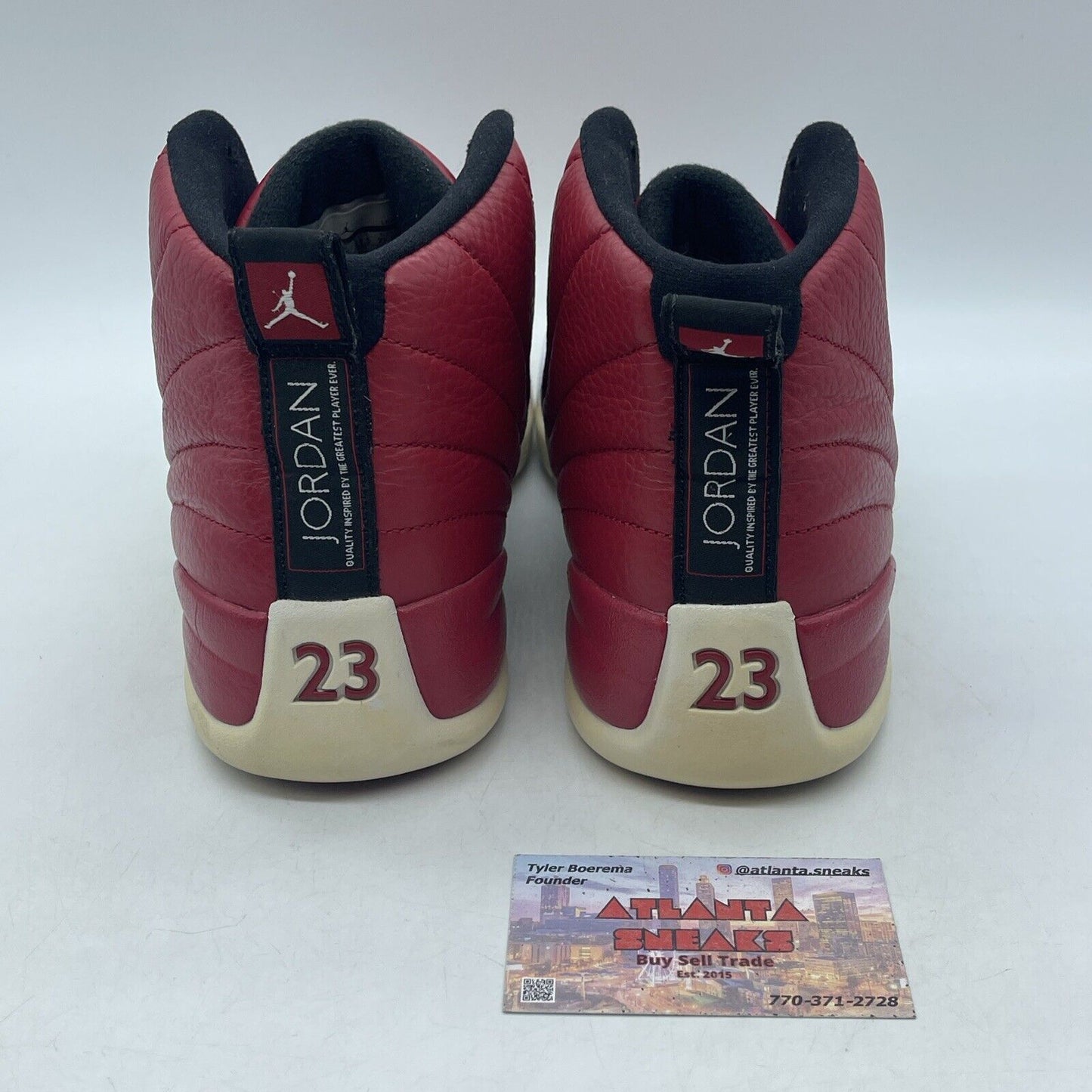 Size 10.5 - Air Jordan 12 Retro Gym Red White Leather Black (130690-600)