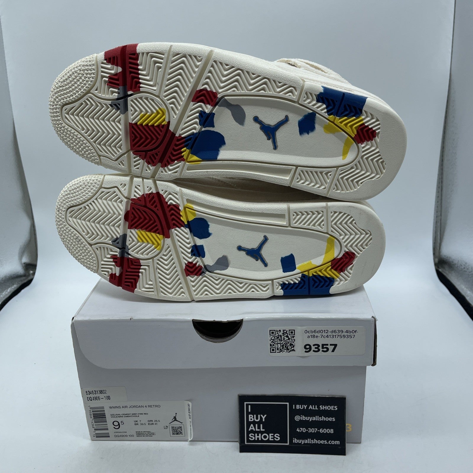 Size 9.5W - Air Jordan 4 Retro Blank Canvas  (DQ4909-100)