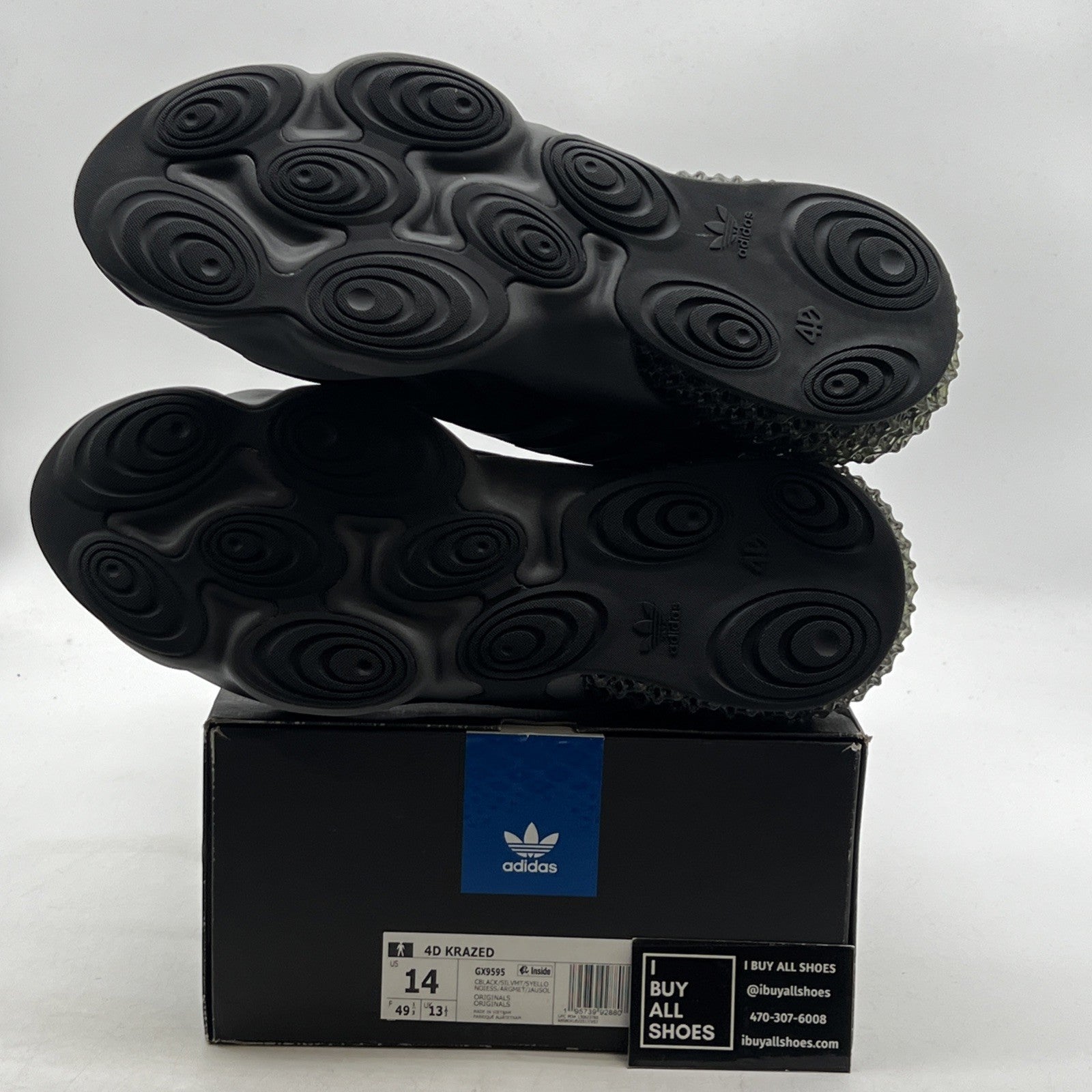 Size 14 - Adidas 4D Krazed Black Solar Yellow (GX9595)