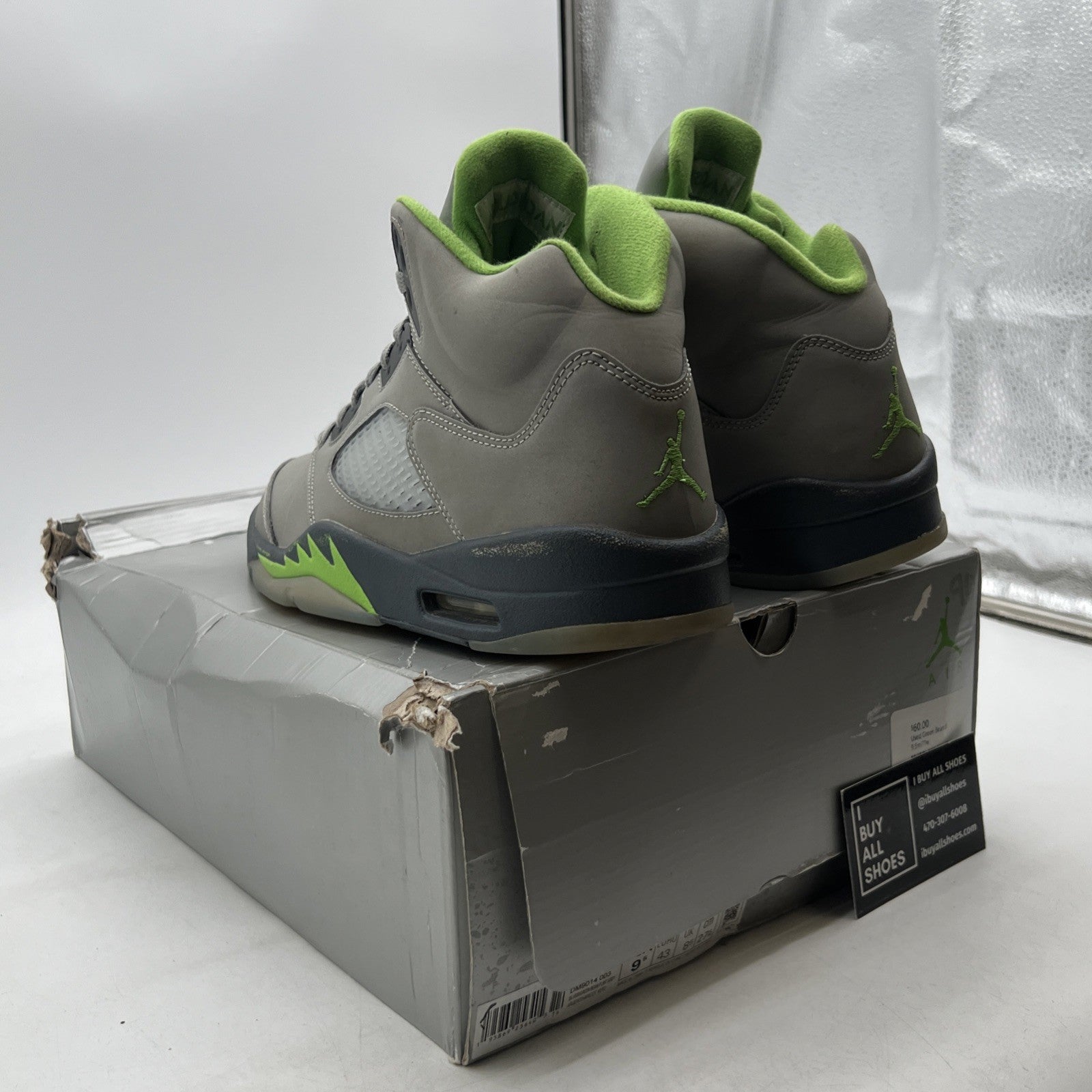 Size 9.5 - Air Jordan 5 Retro Green Bean (DM9014-003)