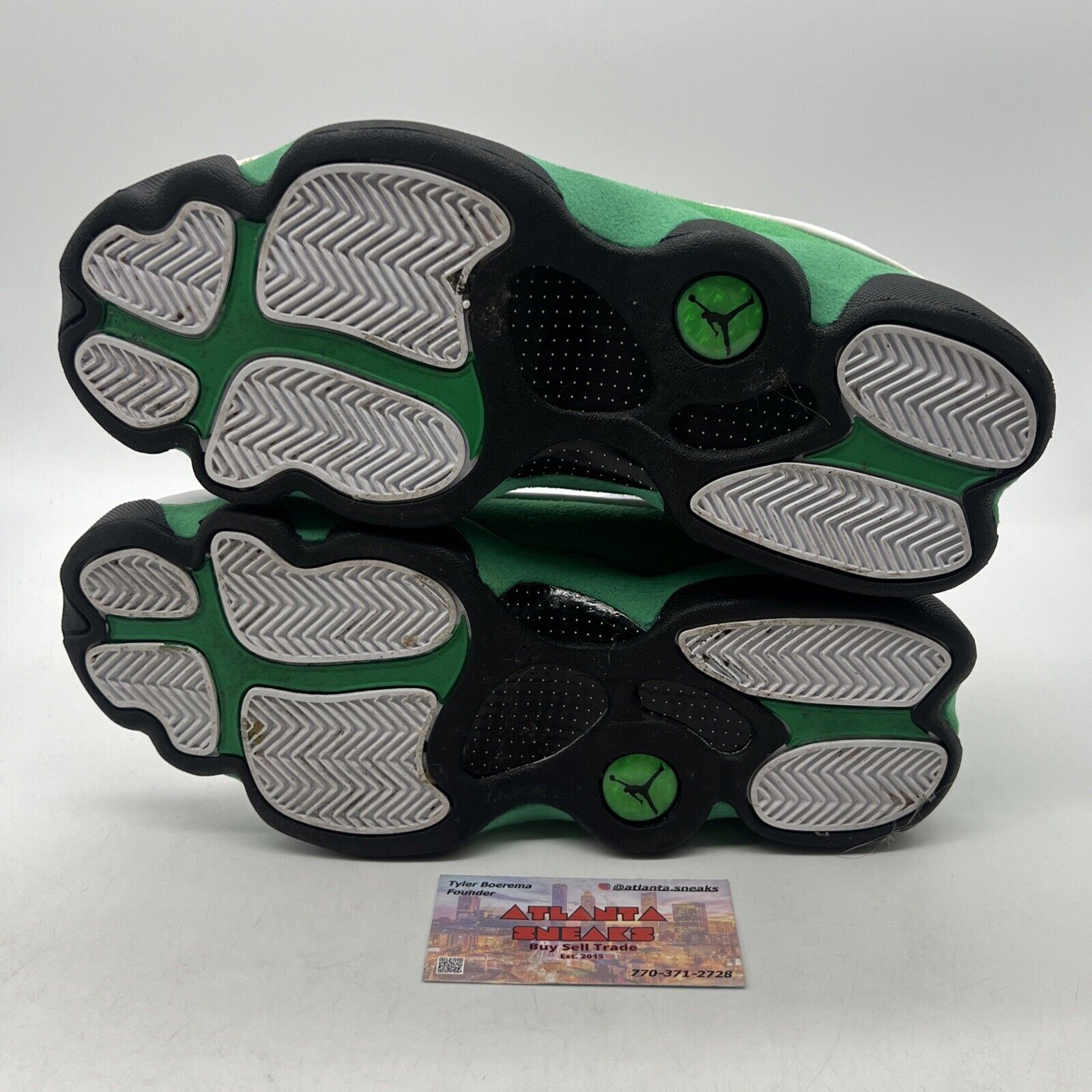 Size 8.5 - Jordan 13 Retro Lucky Green 2020 - White Green Leather (DB6537-113)