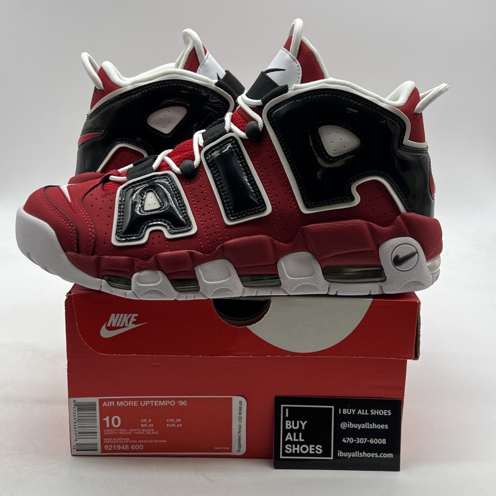 Size 10 - Nike Air More Uptempo Bulls 2017 (921948-600)