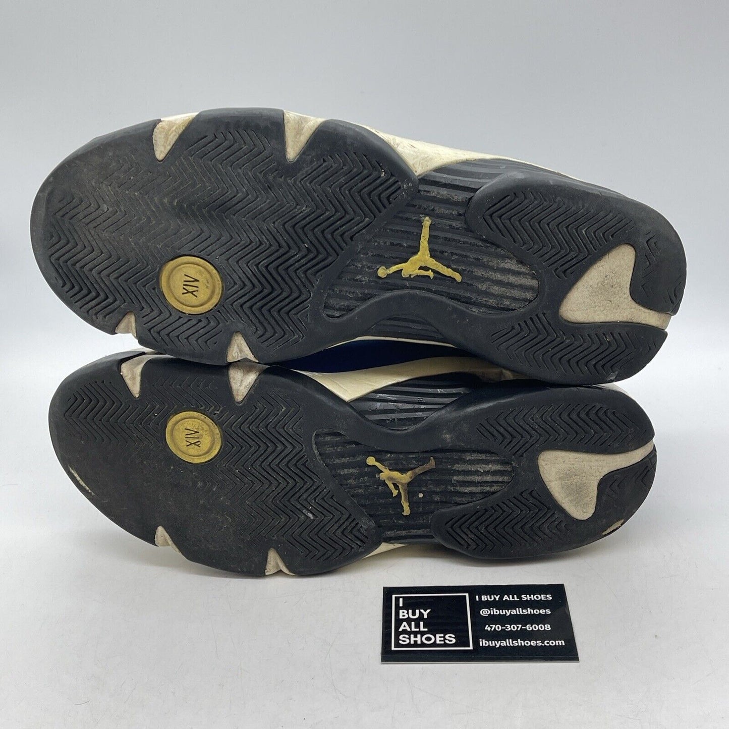 Size 10.5 - Air Jordan 14 Retro 2015 Low Laney Blue Black White (807511-405)
