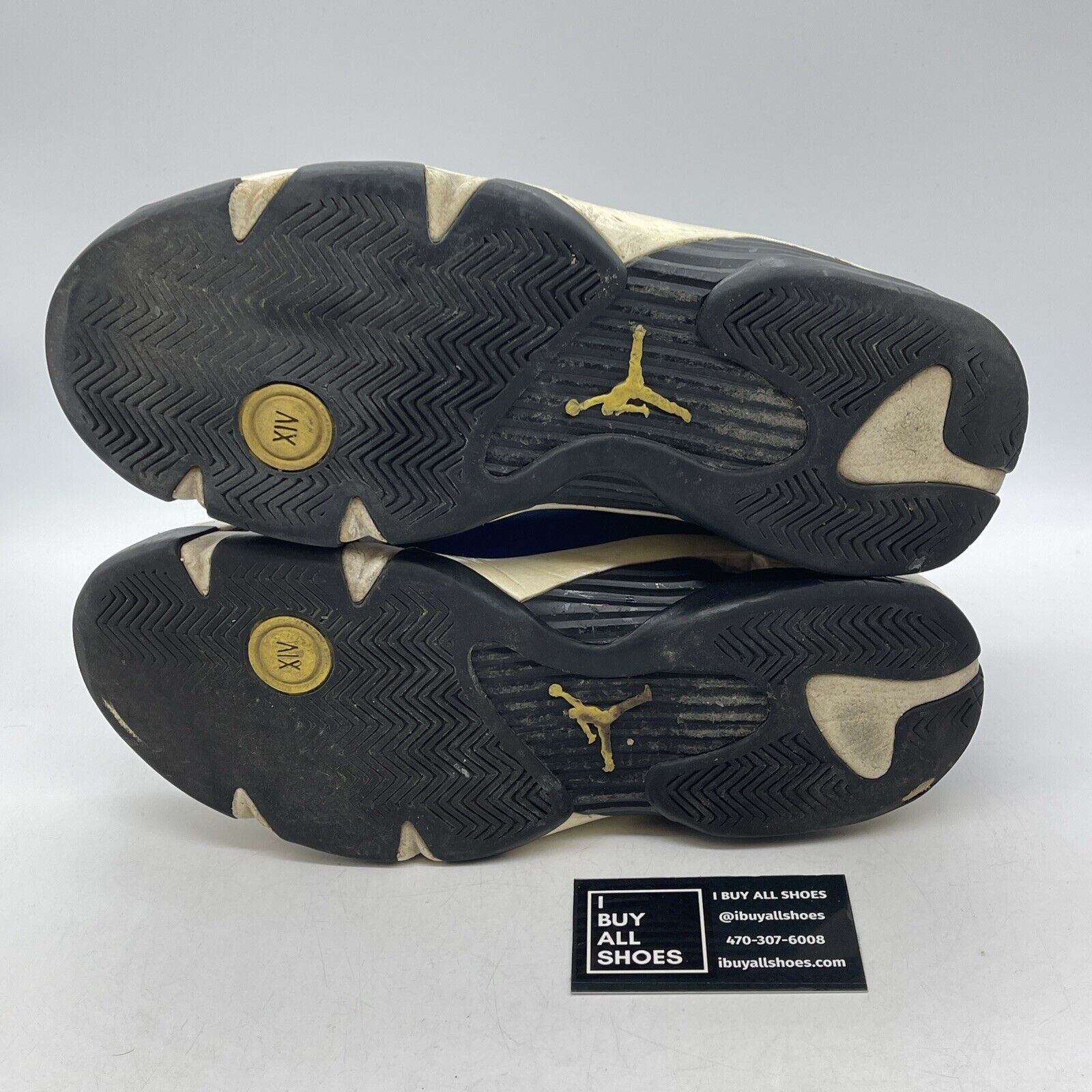 Size 10.5 - Air Jordan 14 Retro 2015 Low Laney Blue Black White (807511-405)