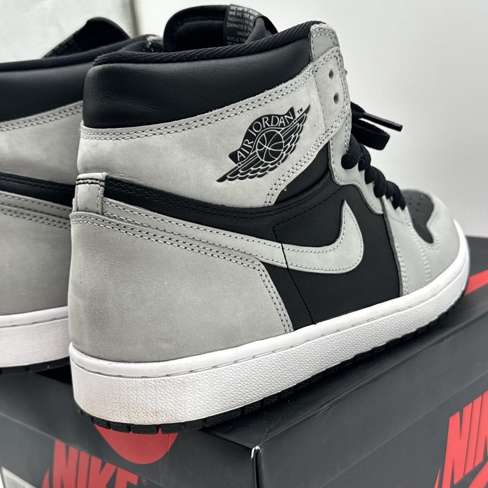 Size 10.5 - Jordan 1 Retro OG High Shadow 2.0 Grey Black Suede OG All Classic