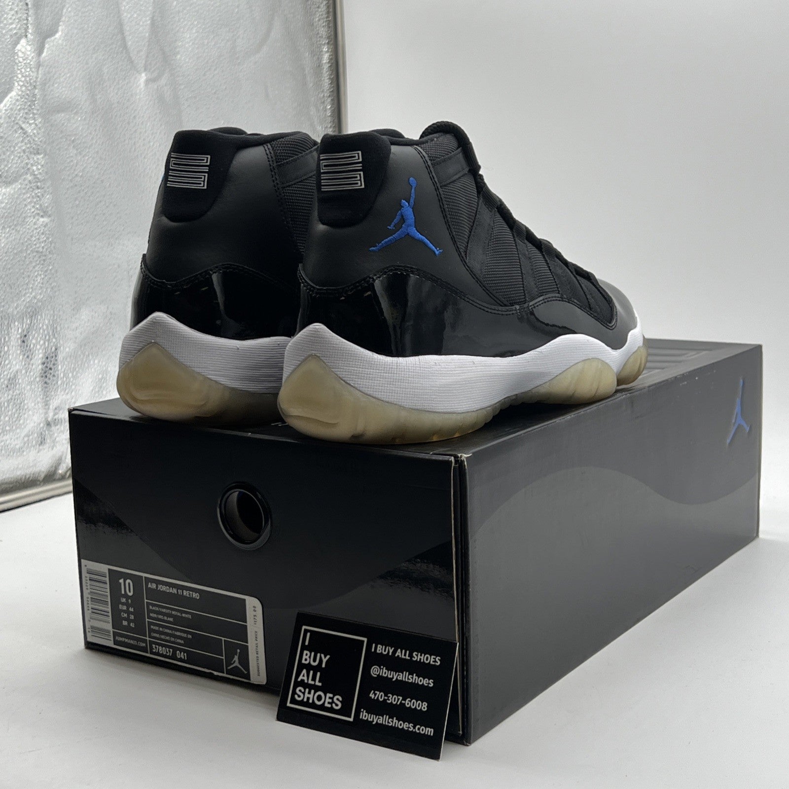 Size 10 - Air Jordan 11 Retro 2009 Space Jam (378037-041)