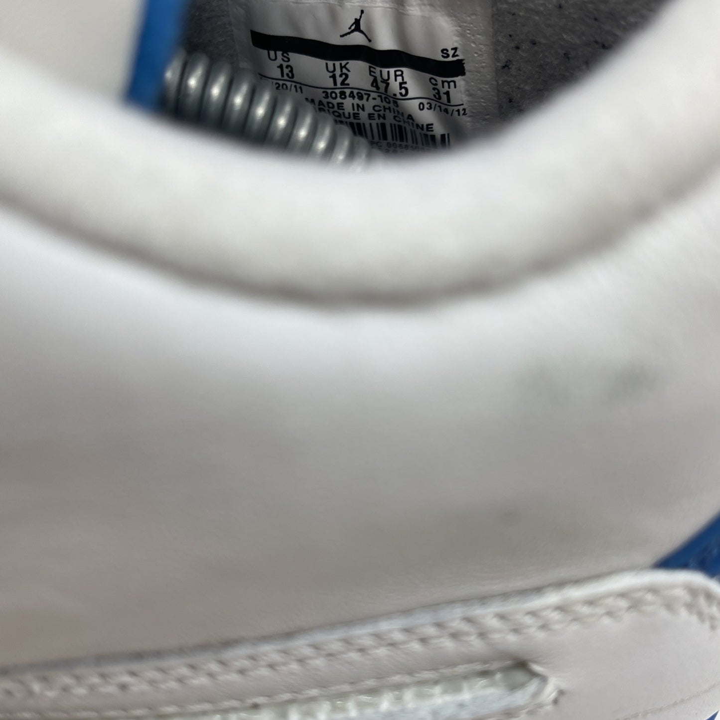 Size 13 - Air Jordan 4 Retro 2024 Military Blue Grey White Suede (308497-105)