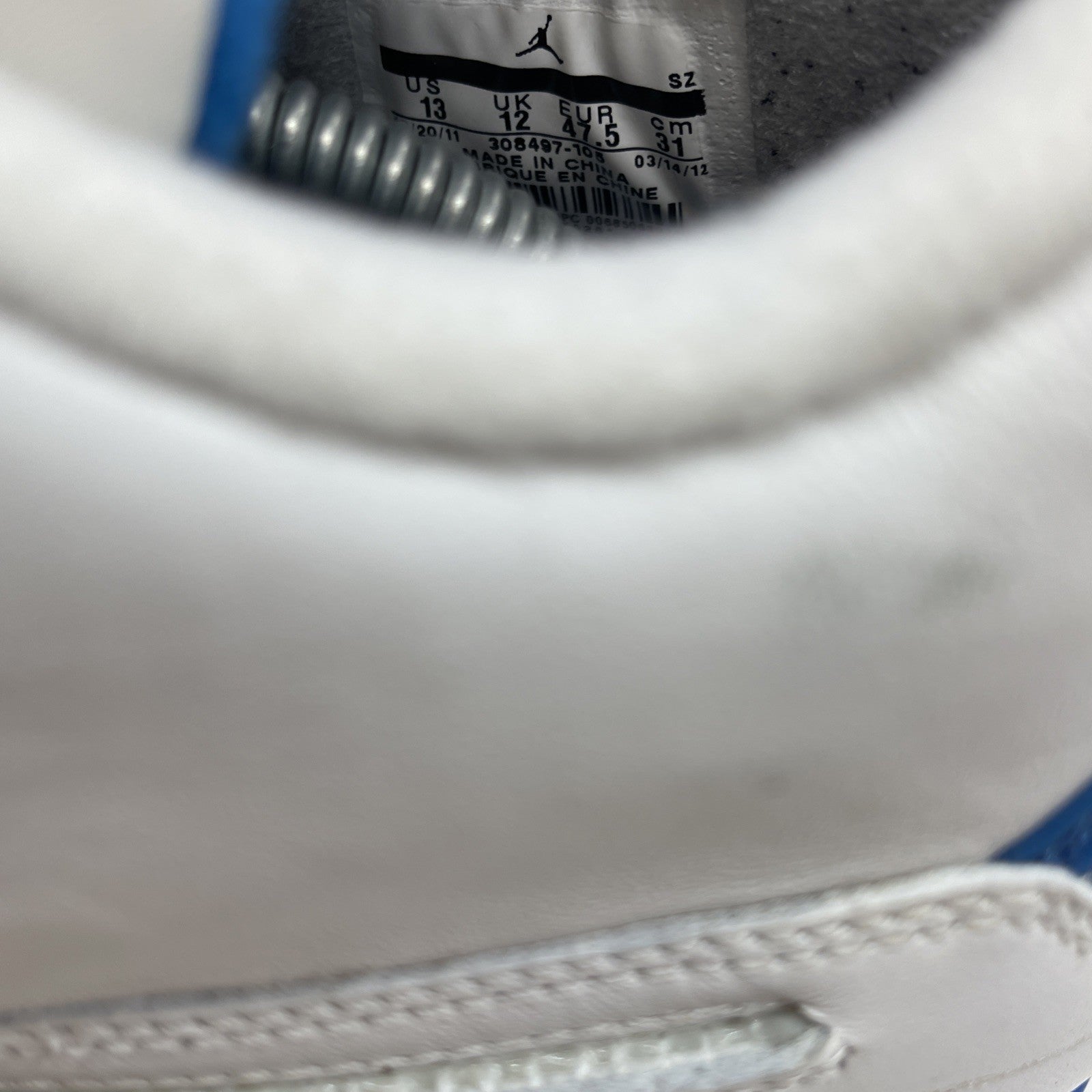 Size 13 - Air Jordan 4 Retro 2024 Military Blue Grey White Suede (308497-105)