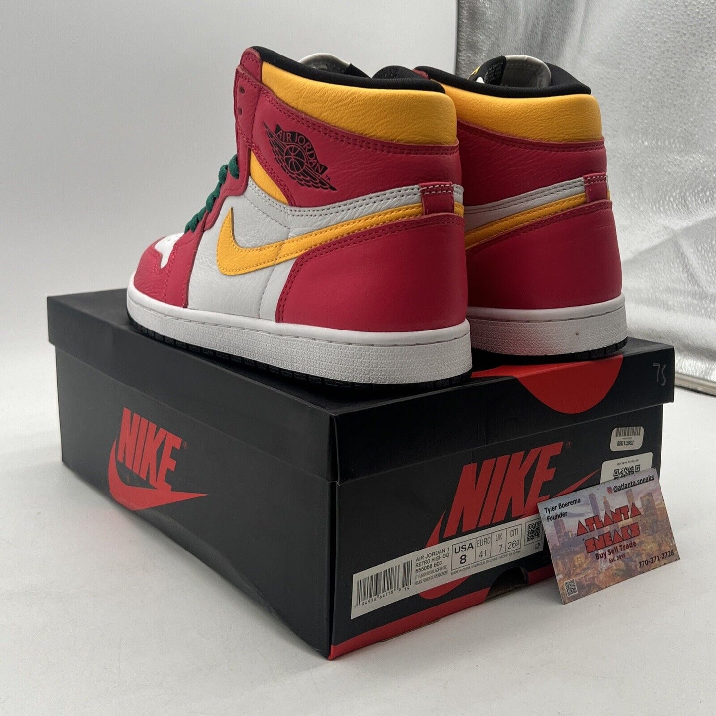 Size 8 - Air Jordan 1 Retro High OG Light Fusion Red 2021 (555088-603)