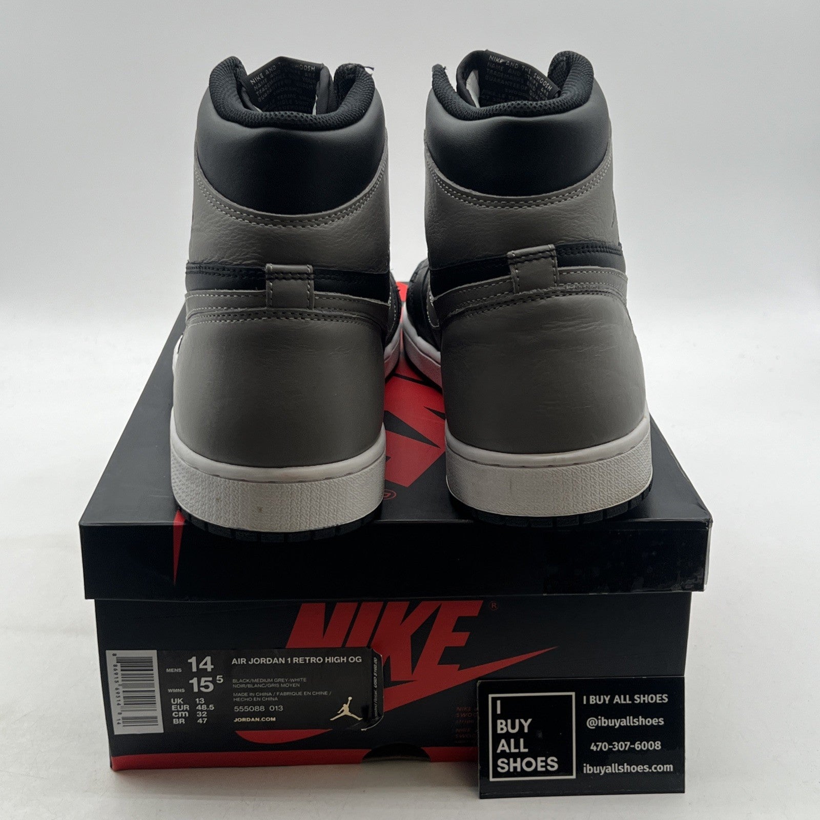 Size 14 - Air Jordan 1 Retro OG High Shadow (555088-013)