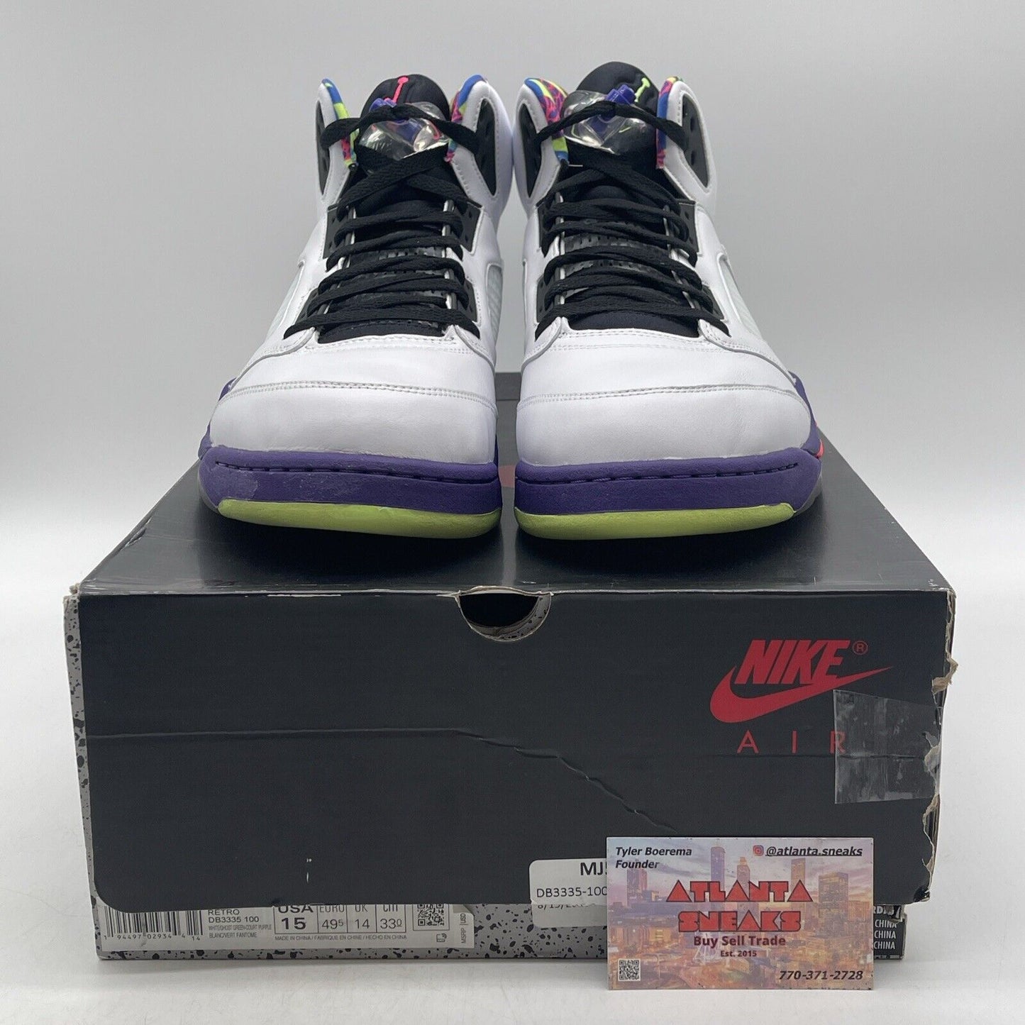 Size 15 - Jordan 5 Retro Alternate Bel-Air 2020 White Purple (DB3335-100)