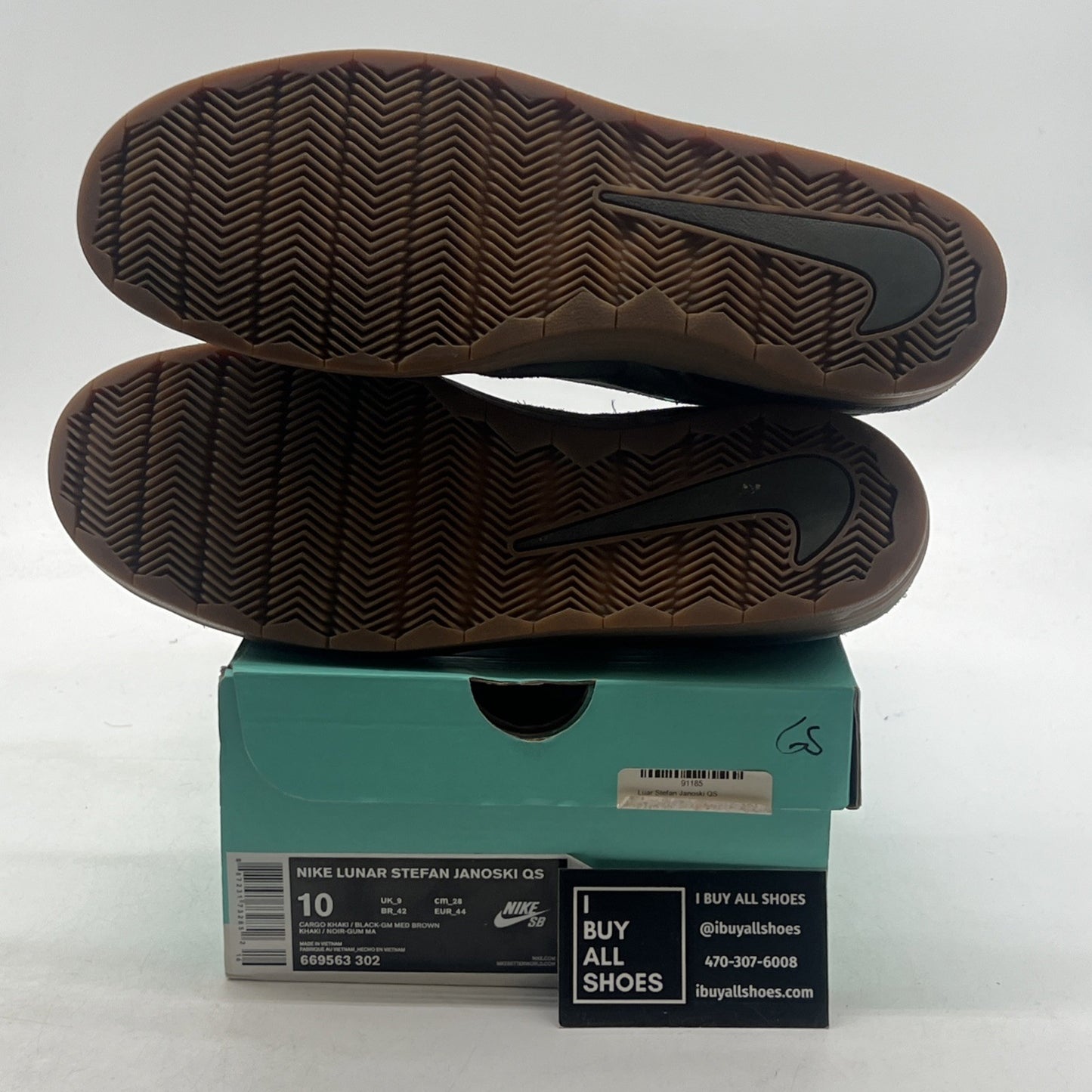 Size 10 - Nike Lunar Stefan Janoski Green (669563-302)
