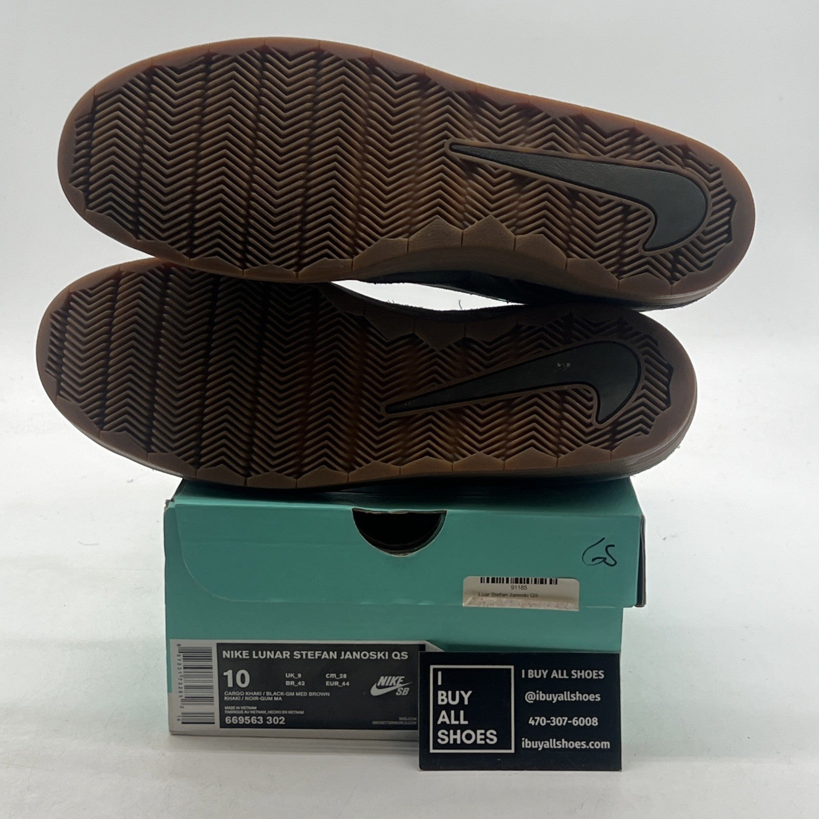 Size 10 - Nike Lunar Stefan Janoski Green (669563-302)