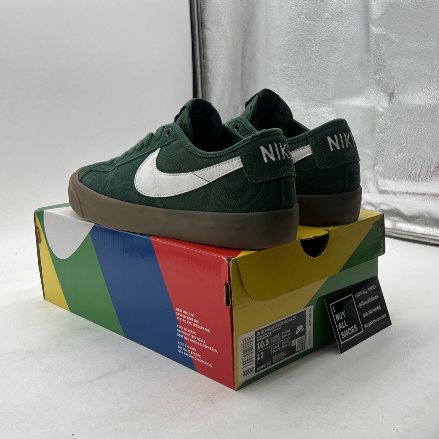 Size 10.5 - Nike Blazer GT SB Low Green Gum (DC0603-300)