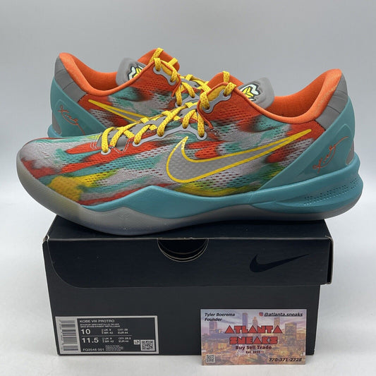 Size 10 - Nike Kobe 8 Protro 2024 Venice Beach Yellow Green Orange (FQ3548-001)