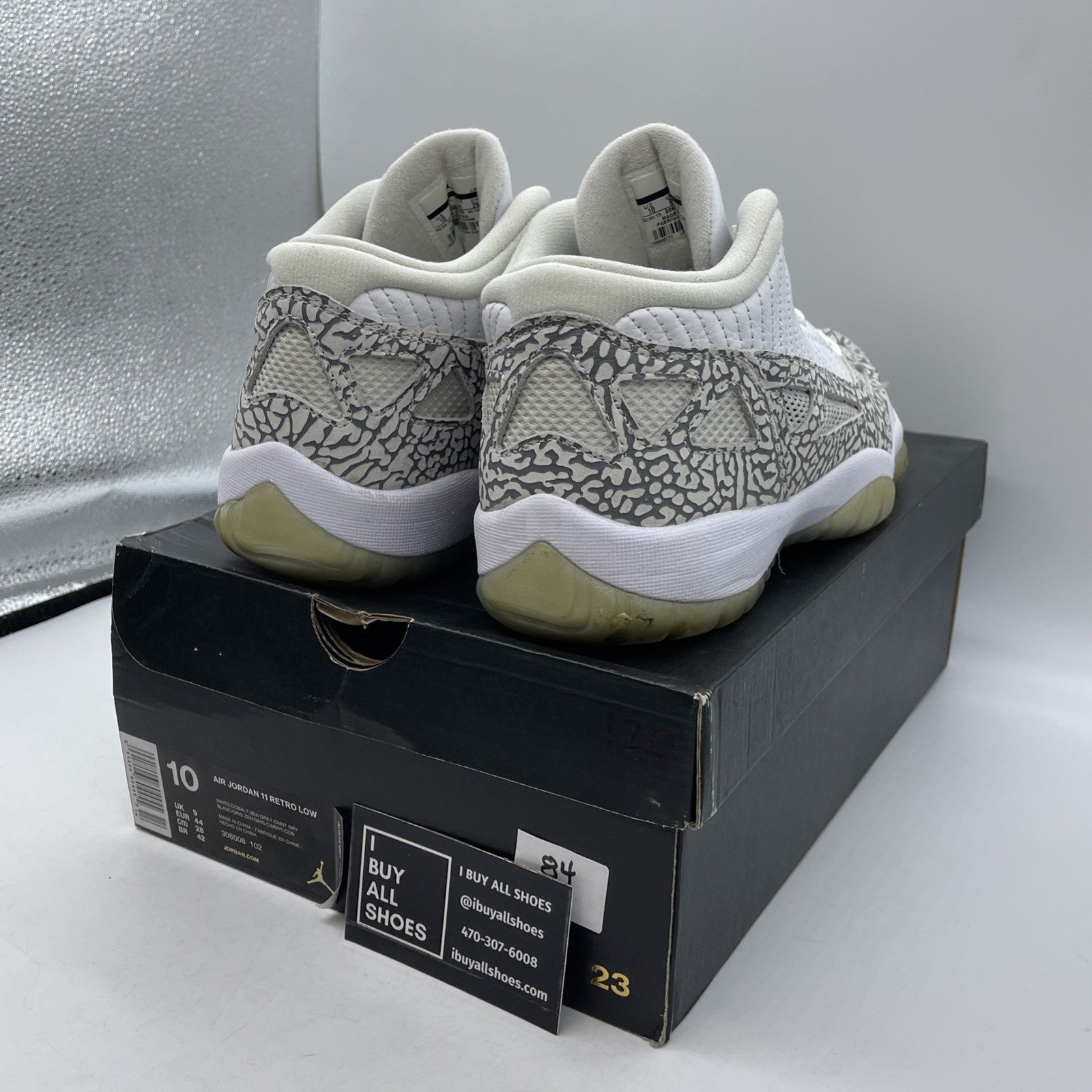 Size 10 - Air Jordan 11 Retro IE 2015 Low Cobalt Grey White Suede (306008-102)