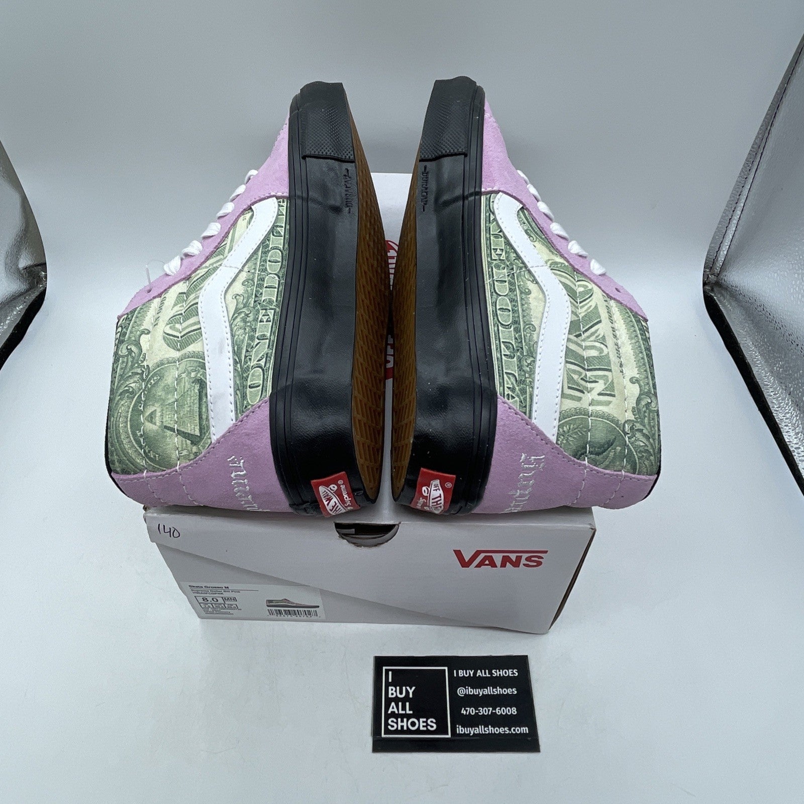 Size 8 - SUP-VANS-23SS-SGM-P Supreme × Vans Doller Skate Grosso Mid Pink