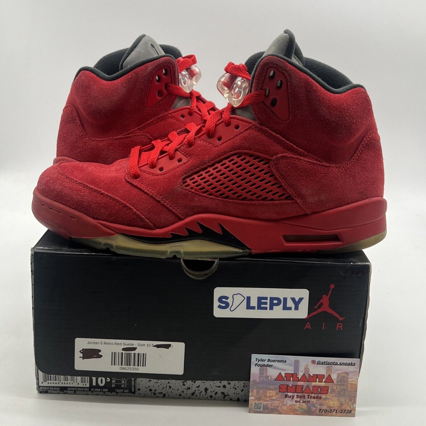 Size 10.5 - Air Jordan 5 Retro Red Suede (136027-602)