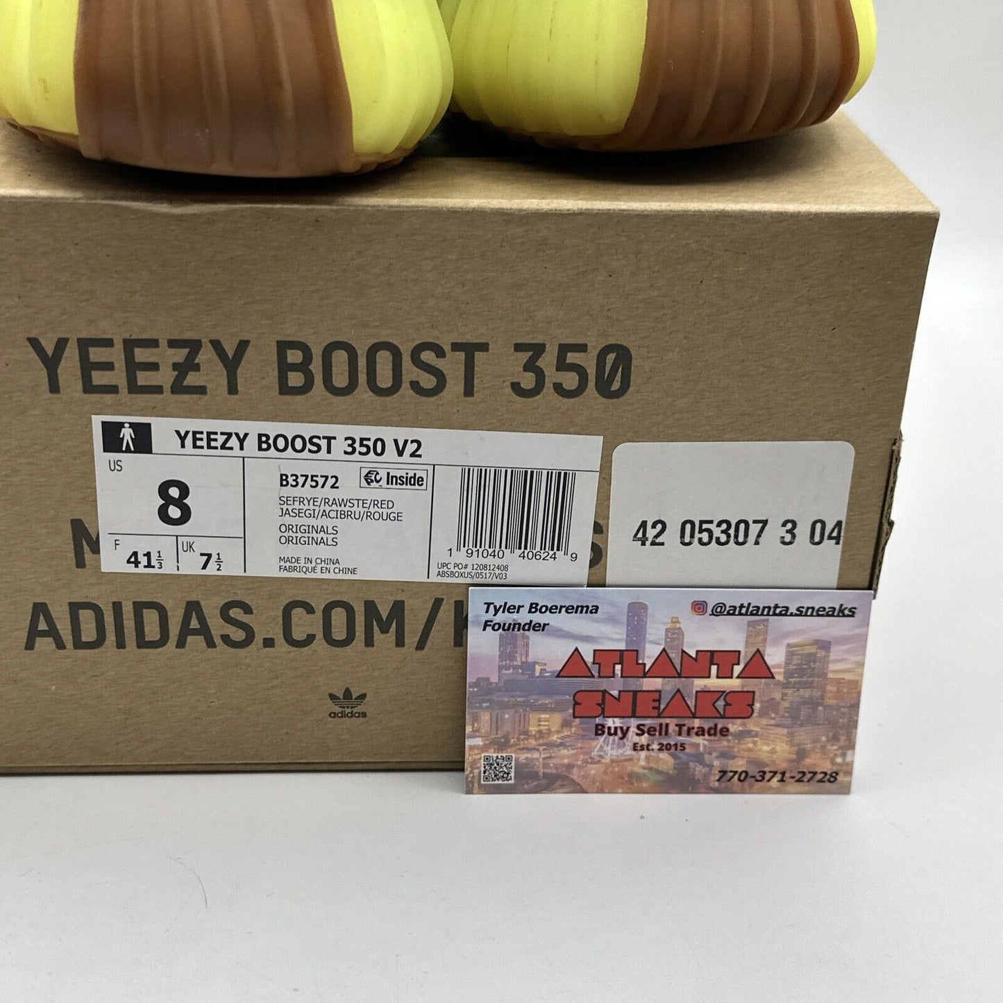 Size 8 - adidas Yeezy Boost 350 V2 Low Semi Frozen Yellow