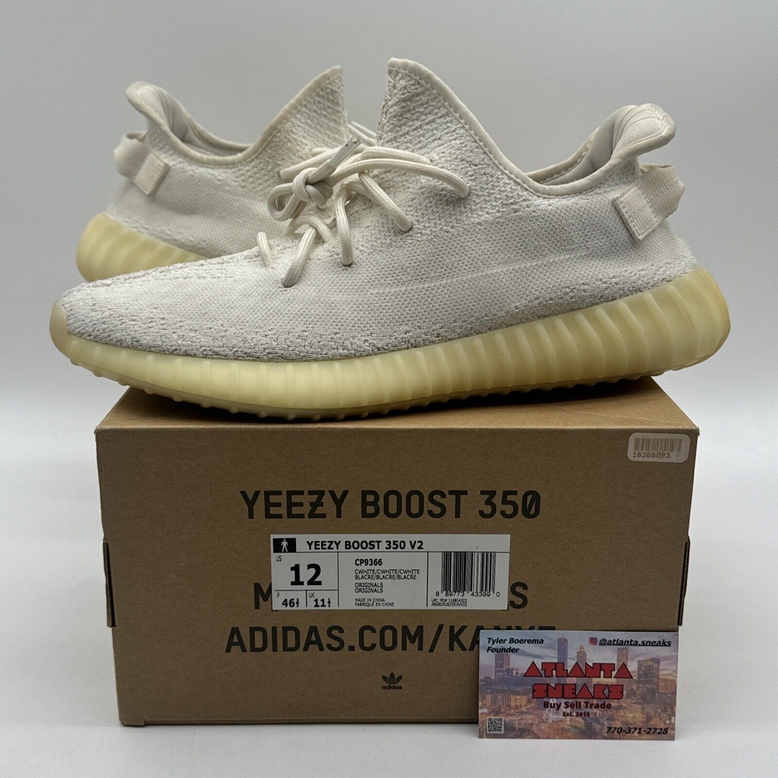 Size 12 - adidas Yeezy Boost 350 V2 Low Cream White / Triple White OG All Kanye