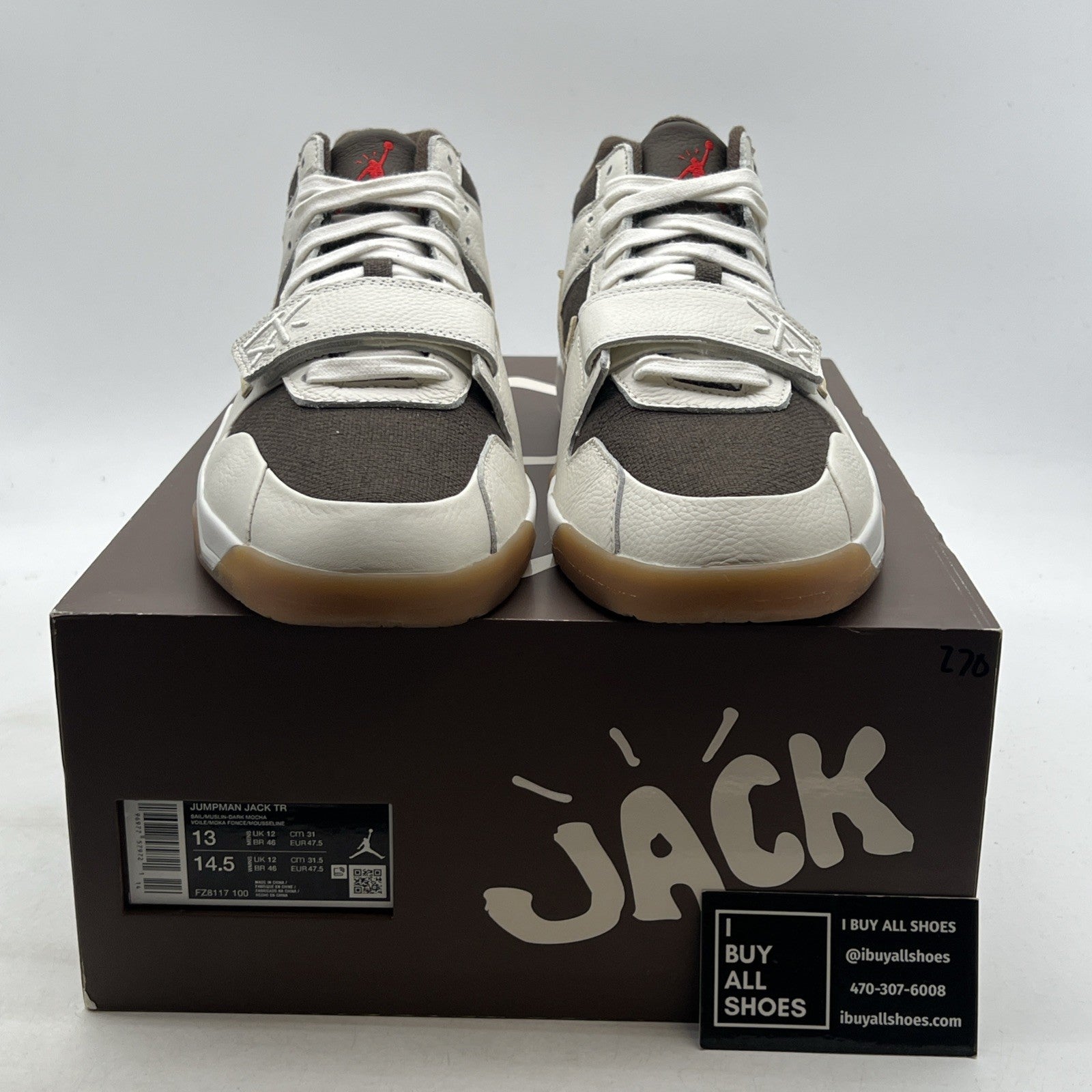 Size 13 - Travis Scott x Jordan Jumpman Jack TR Sail (FZ8117-100)