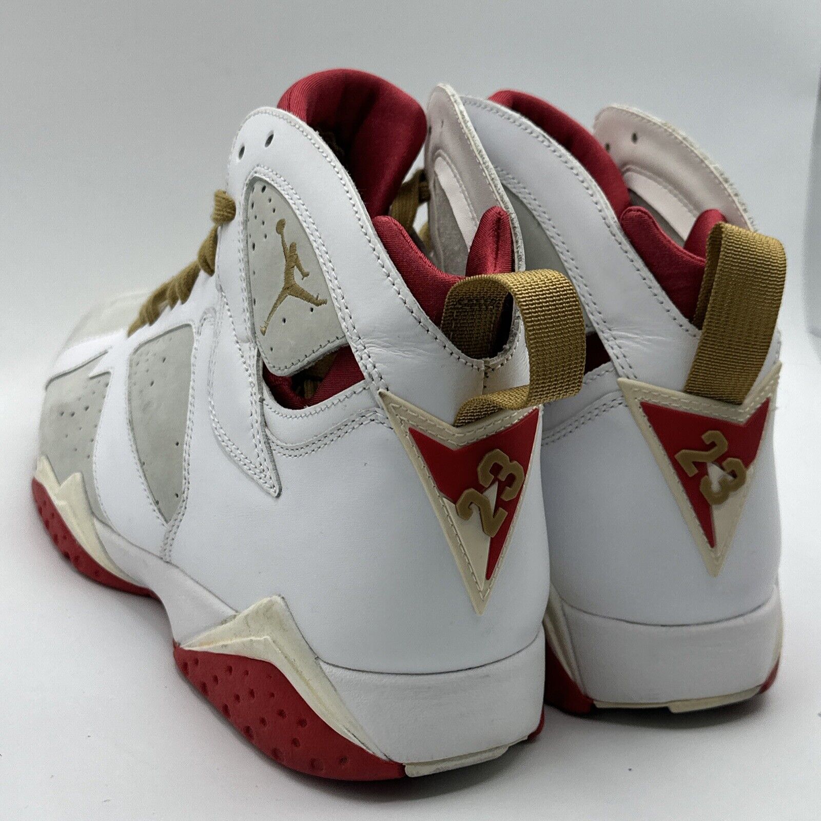 Size 11.5 - Jordan 7 Retro Year Of The Rabbit 2011 White Gold Red Rare OG Leathe