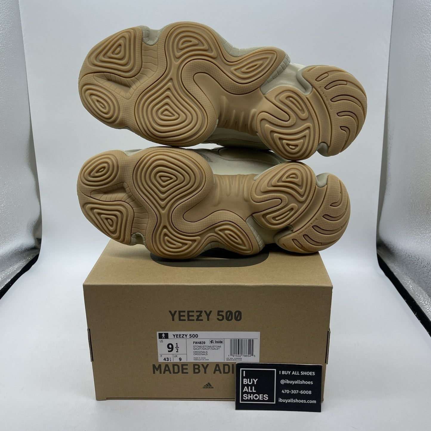 Size 9.5 - adidas Yeezy 500 Stone Brown Suede  (FW4839)