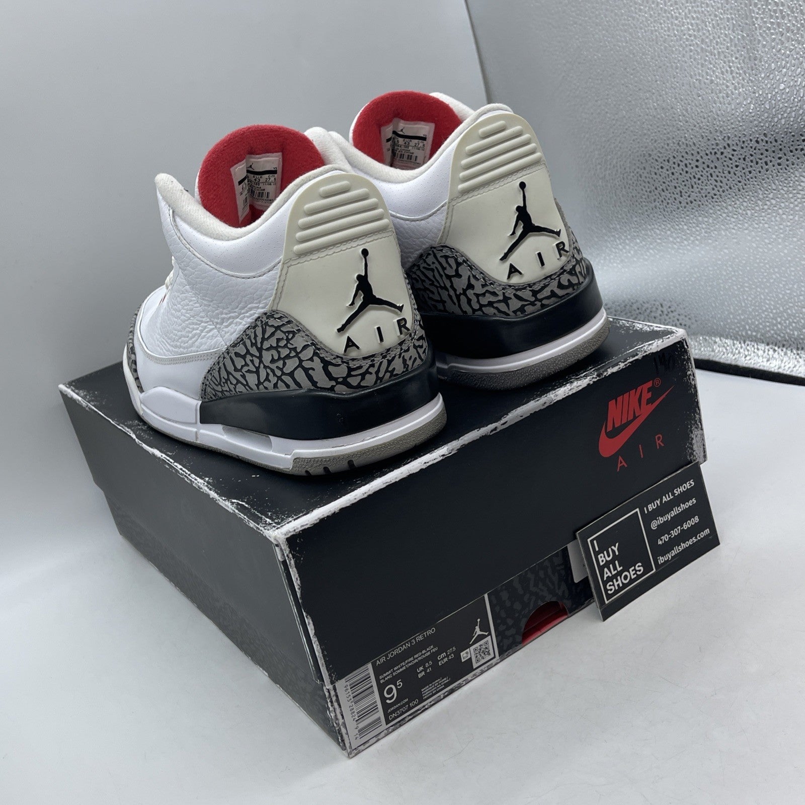 Size 9.5 - Air Jordan 3 Retro Mid White Cement Reimagined (DN3707-100)