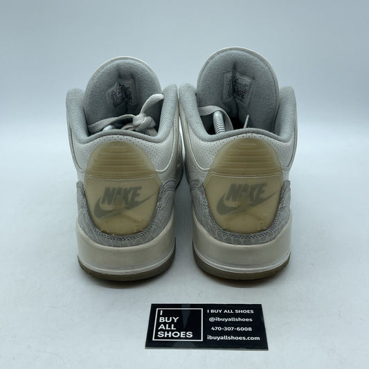 Size 10.5 - Air Jordan 3 Retro Craft Ivory/Grey White Leather (FJ9579-100)