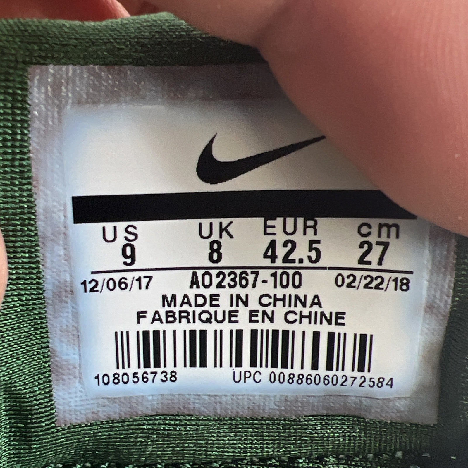Size 9 - Nike Air Zoom Generation Retro QS SVSM (AO2367-100)