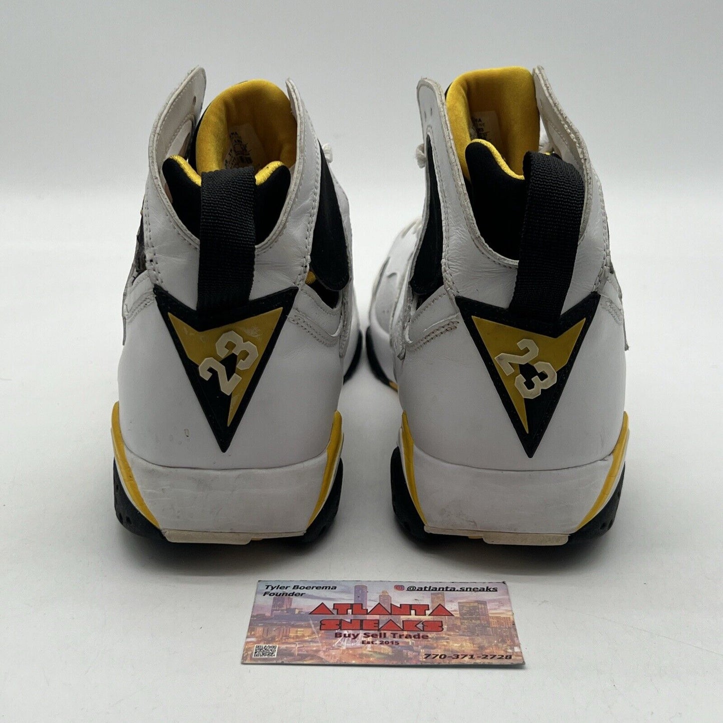 Size 13 - Air Jordan 7 Retro White Varsity Maize W Black White Yellow 313358-172